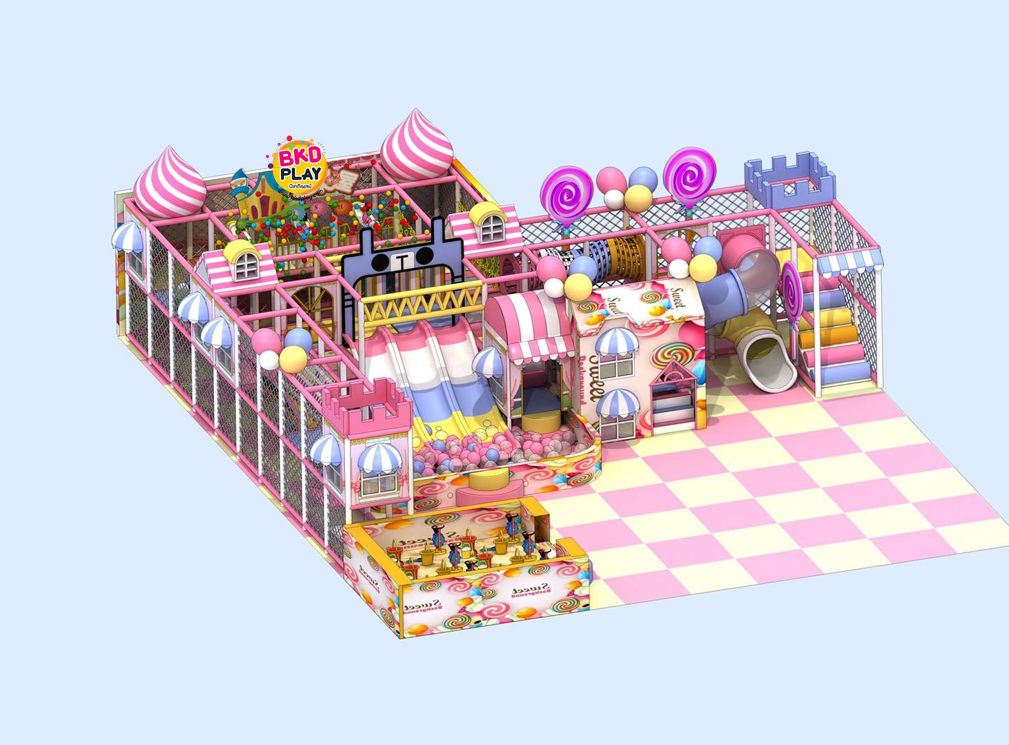 บ้านบอลเด็ก ชุด บ้านขนมหวาน บ่อบอลพร้อมสไลเดอร์และของเล่นมากมาย นุ่มนิ่ม softplay สวนสนุก เครื่องเล่นสนามในร่ม indoorplayground รับสั่งทำบ้านบอลตามธีมสีและขนาดตามพื้นที่ได้ pre order 30-45 วัน