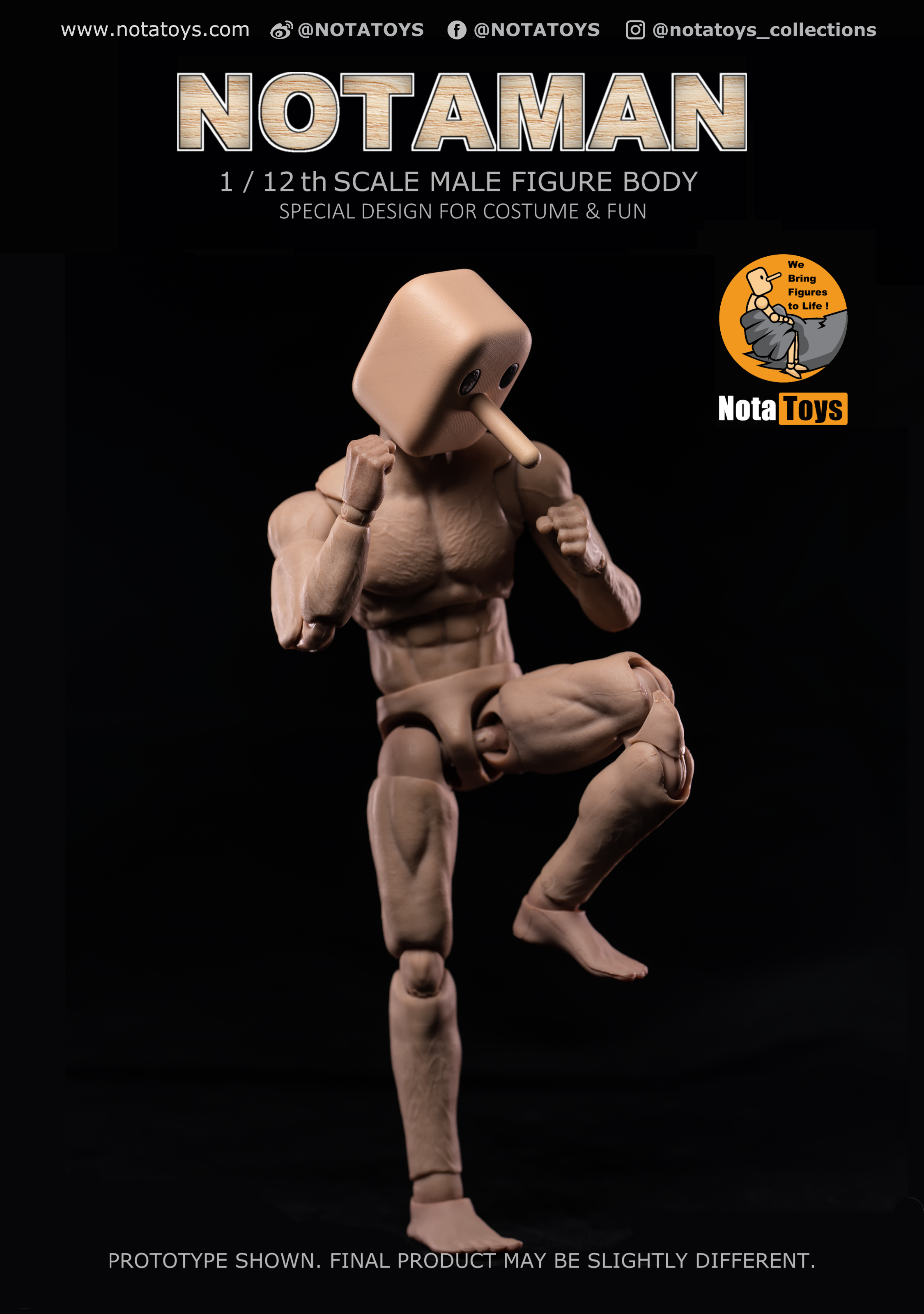 [สั่งจอง] Notatoys 1/12 : NOTAMAN Male Figure Body
