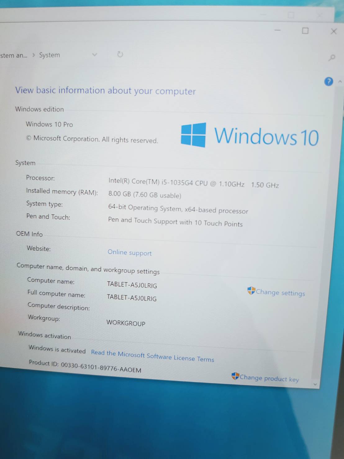 Microsoft Surface Pro 7