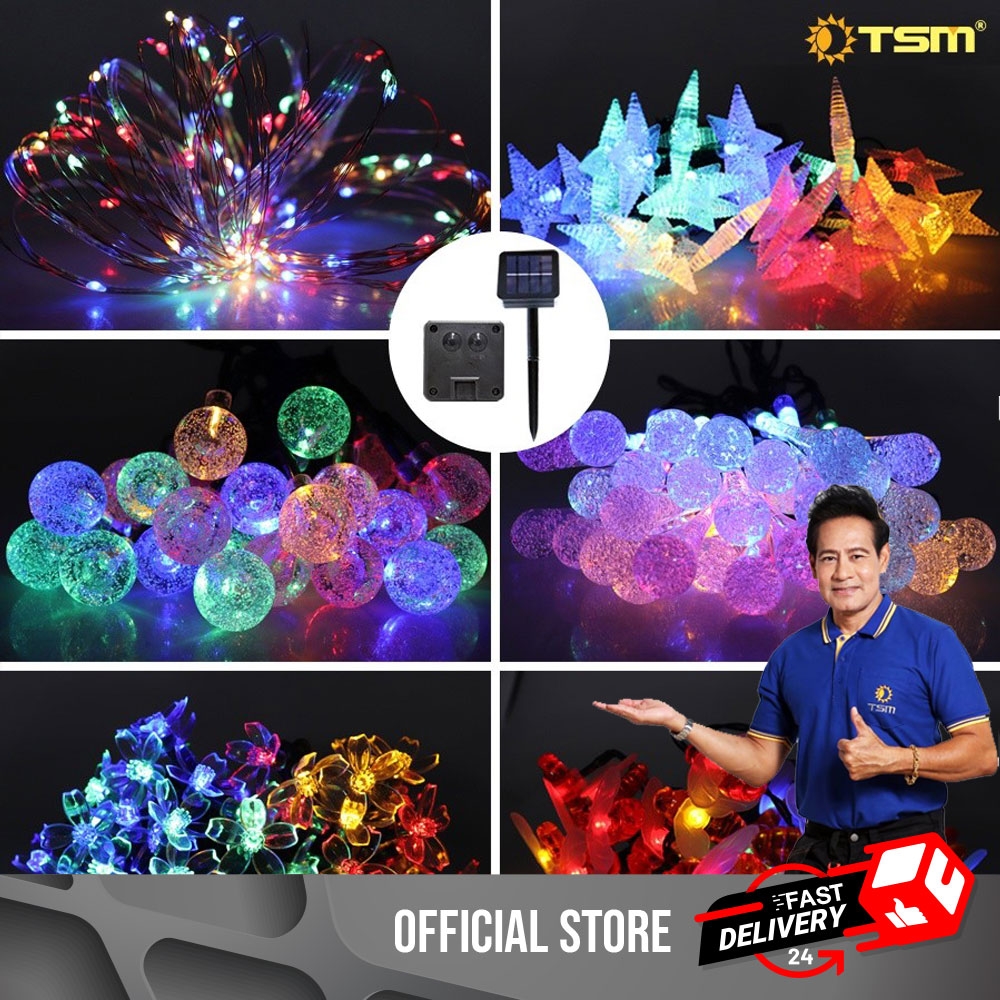 ไฟประดับ ไฟตกแต่ง โซล่าเซลล์ 30LED 8โหมด ยาว 6.5-10 เมตร กันน้ำ ไฟแต่งสวน ใช้พลังงานแสงอาทิตย์