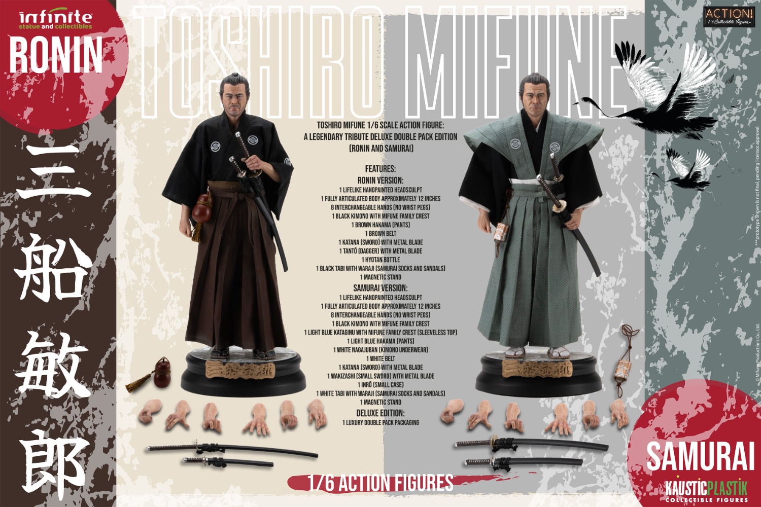 [สั่งจอง] Infinite Statue X Kaustic Plastik 1/6 ：Toshiro Mifune Action Figure