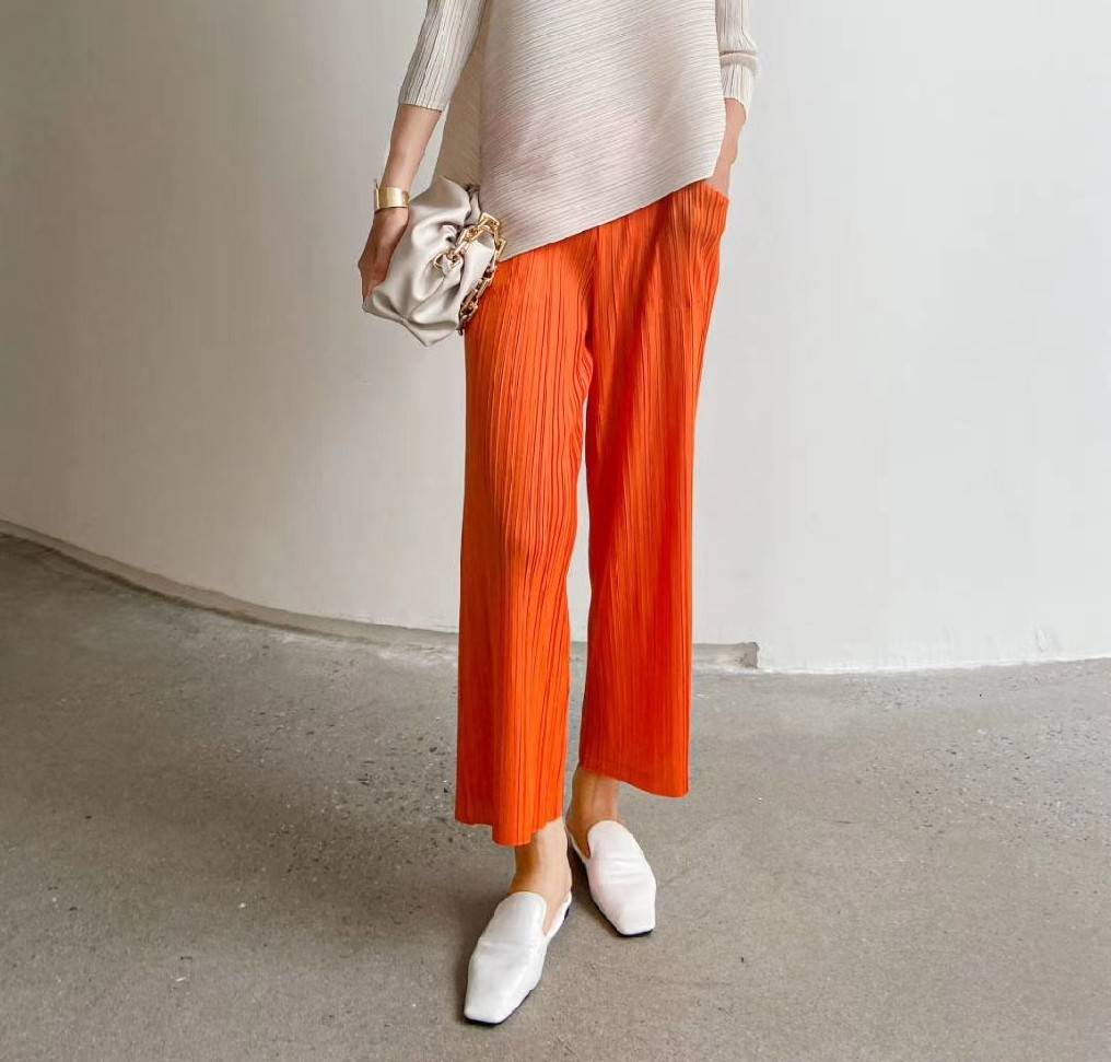 ยาว 35นิ้ว!! 2MUAY BASIC รุ่น GJO7171 กางผู้หญิง กางเกงพลีทคุณภาพ STRAIGHT PLEATED PANTS 16สี FREE SIZE