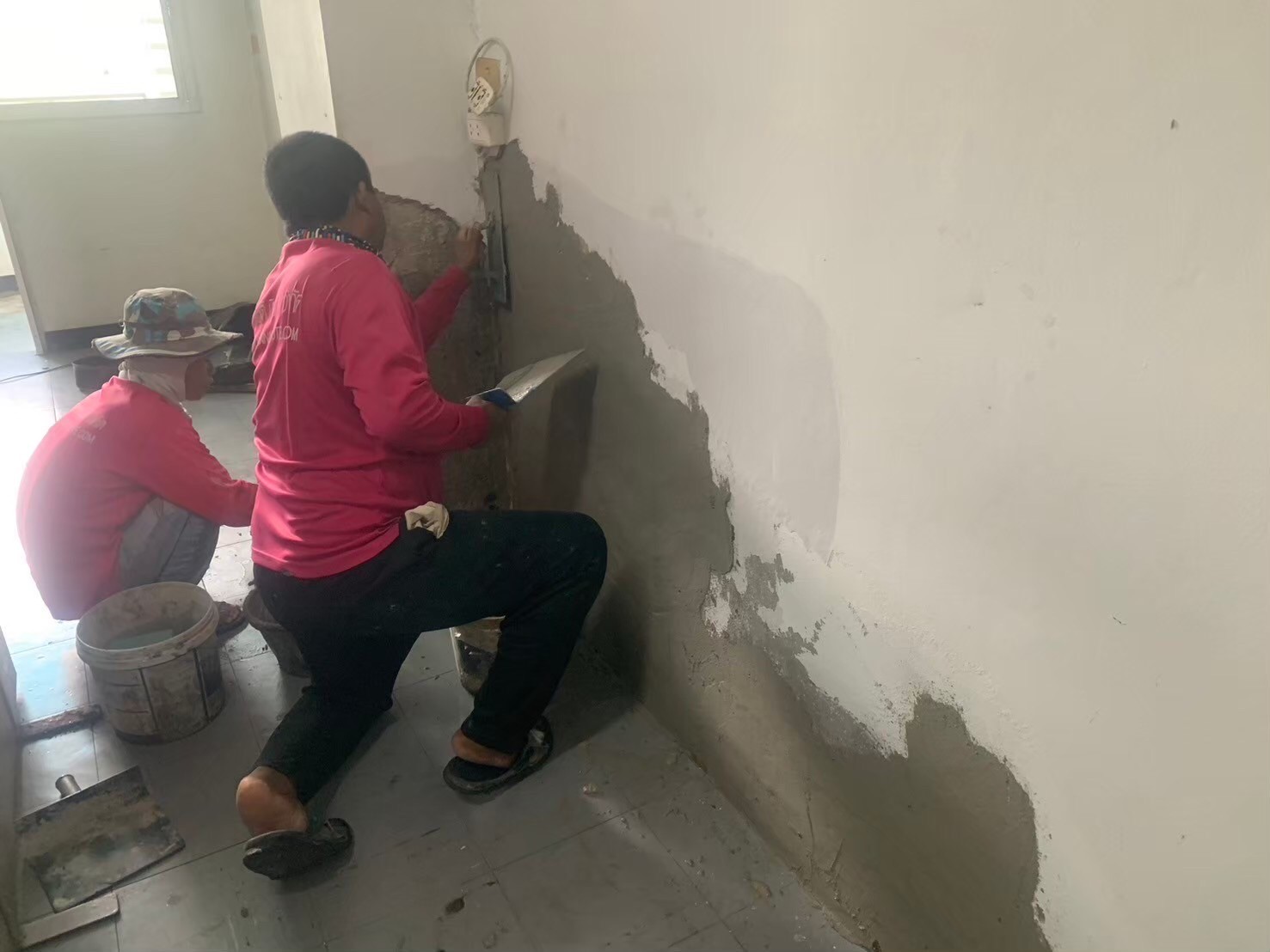 งานซ่อมโครงสร้างเสา หอพักพยาบาลบางระมาด รพ.ศิริราช