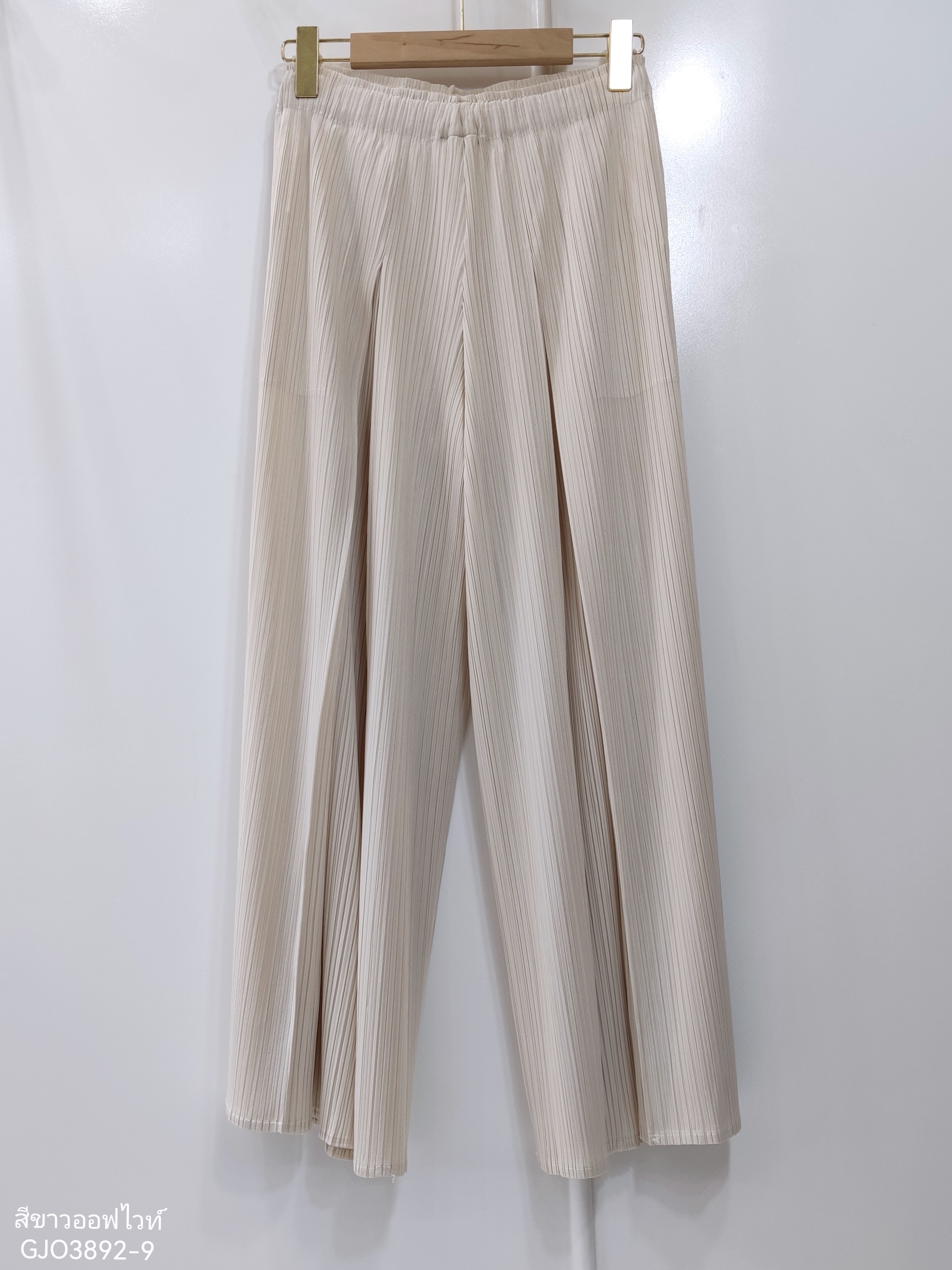 ปรับราคาลง20%!! ยาว 36.5นิ้ว 2MUAY รุ่น GJO3892-9 กางเกงพลีทคุณภาพ WIDE LEG PLEATED PANTS 10 สี FREE SIZE