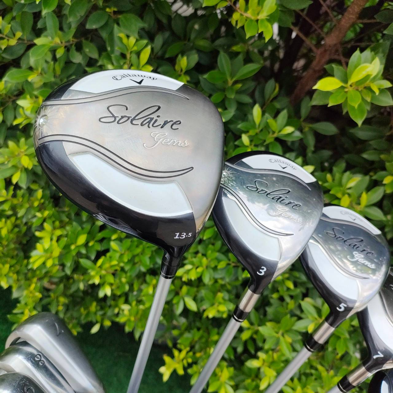 **ไม้กอล์ฟครบชุดสำหรับผู้หญิง** FULLSET CALLAWAY SOLAIRE GEMS ชุดใหญ่!! หัวไม้ 6 หัว!! ไม้สุดพรีเมี่ยม!! COVER ครบชุด วัสดุสุดพรีเมี่ยม!! ไม้กอล์ฟมือสอง ของแท้ BY NakaraLuxurious