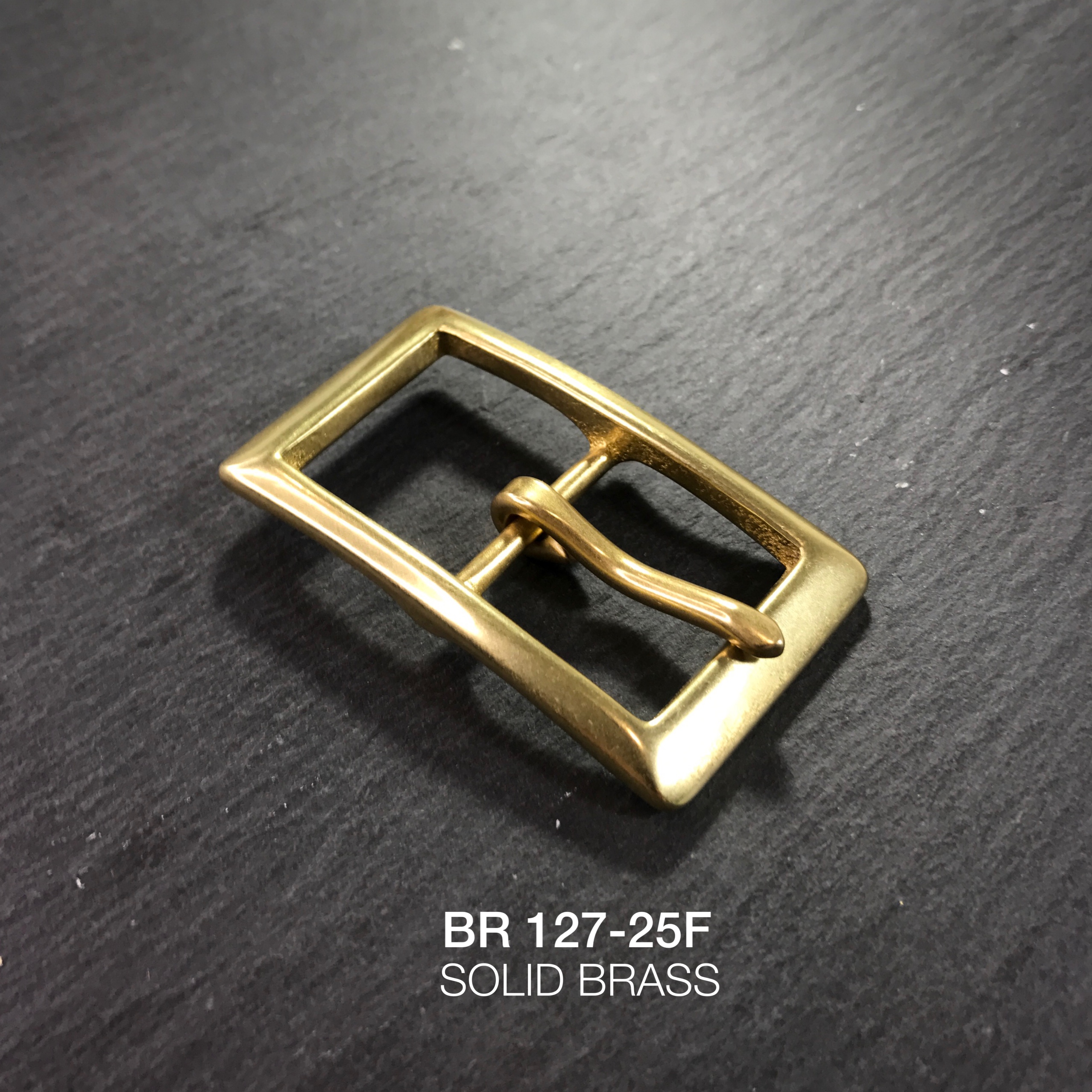 BR127-25F หัวเข็มขัดปรับสายกระเป๋า ขนาด 25มิล อะไหล่ทองเหลืองแท้ *ราคาต่อชิ้น* leatherbrass