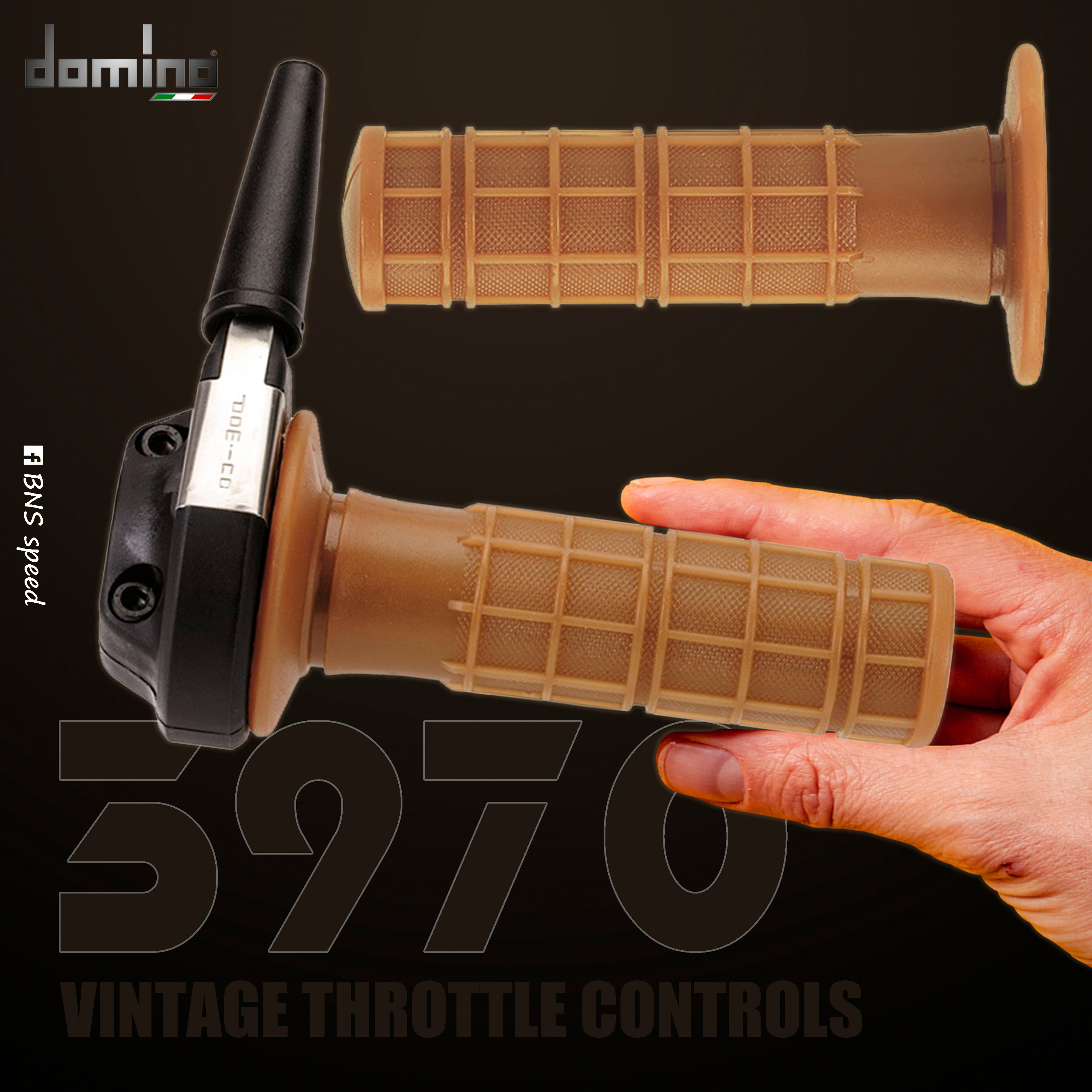 ประกับคันเร่ง domino 3970 Vintage Single pull