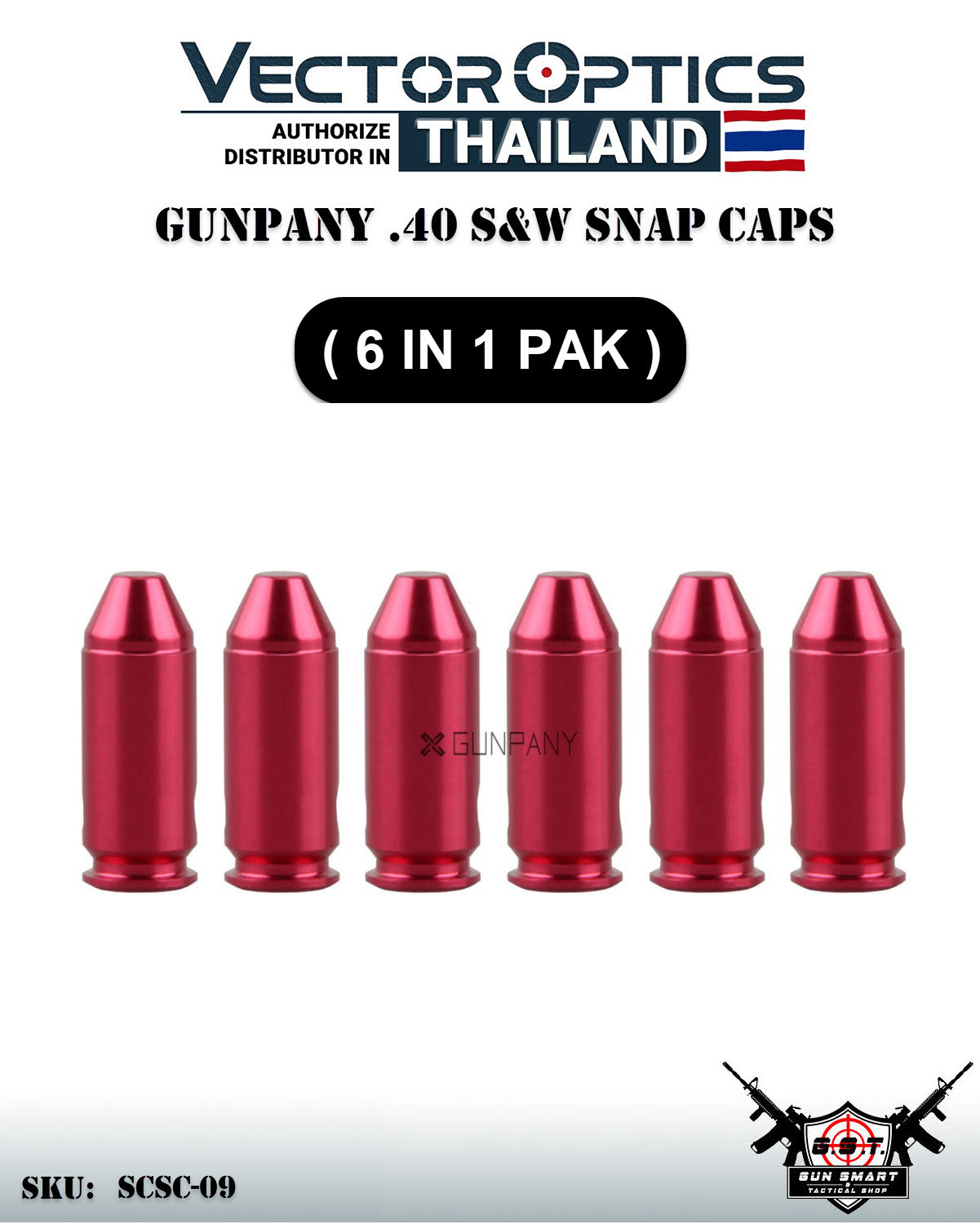 GUNPANY .40 S&W SNAP CAPS (6 IN 1 PAK)