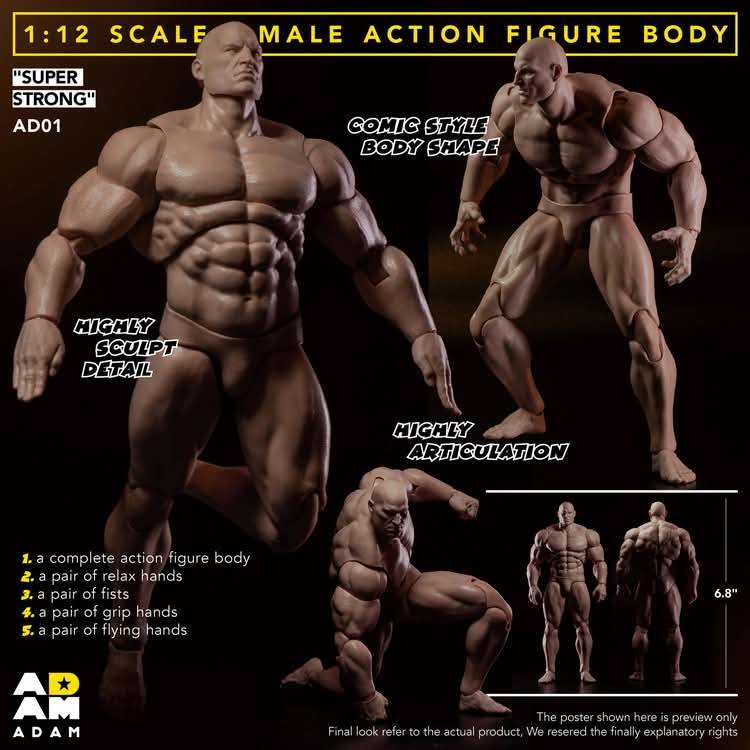 [สั่งจอง]ADAM AD01 1/12 : COMIC STYLE SUPER STRONG MALE ACTION FIGURE