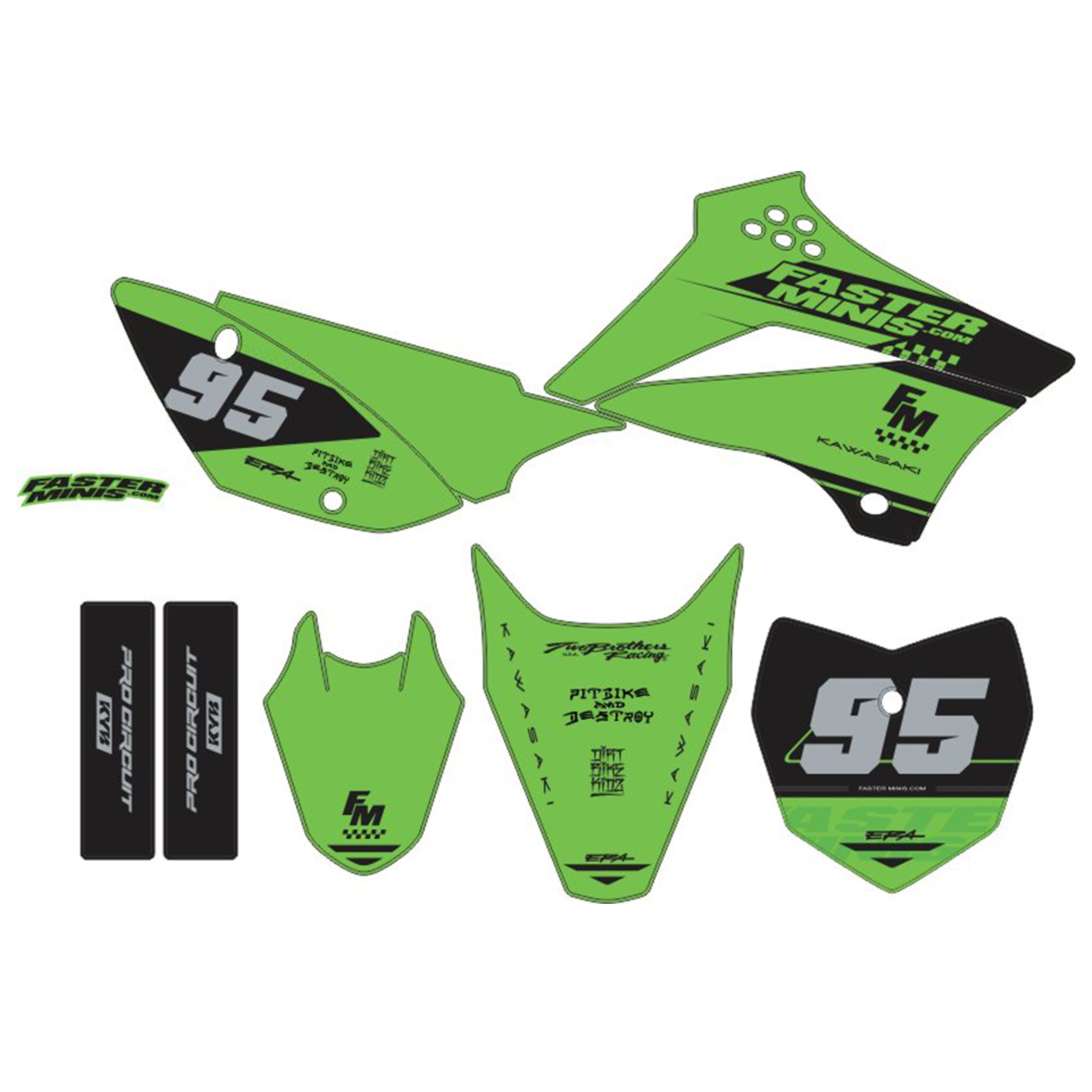 สติ๊กเกอร์ KLX110L/RL Graphics Kit