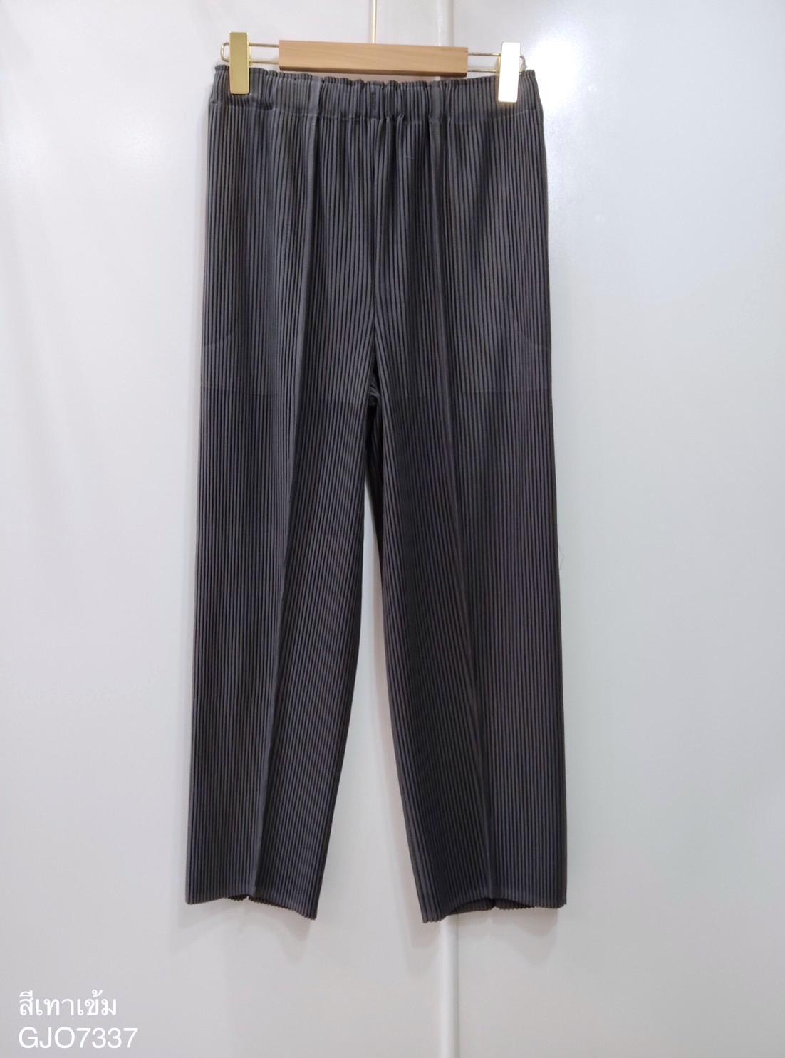ยาว35นิ้ว! 2MUAY รุ่น GJO7337 กางเกงพลีทคุณภาพ THICK SLIM LEG PLEATED PANTS 10 สี FREE SIZE