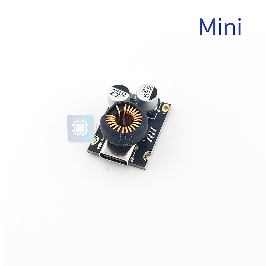 โมดูลจ่ายไฟ ชาร์จเร็ว PD 65W Type-C จากแรงดันไฟ 10-30VDC High-Efficiency DC-DC Fast charging PD module