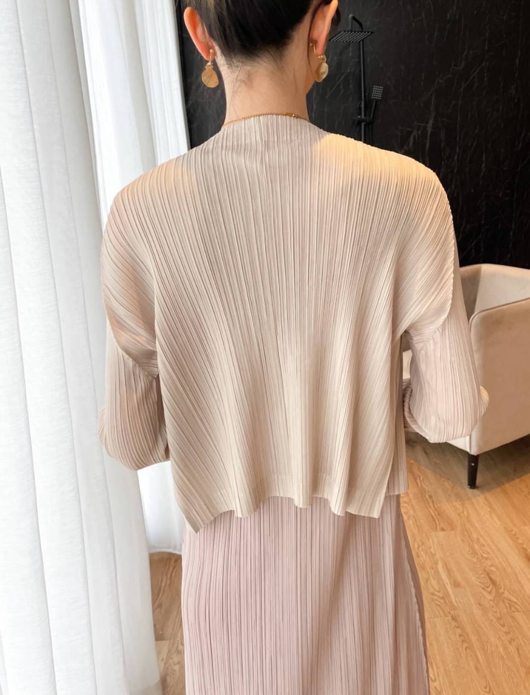 2MUAY BASIC รุ่น GJO8578 CROPPED PLEAT CARDIGAN เสื้อคลุมผู้หญิง เสื้อคลุมพลีทคุณภาพ 11สี FREE SIZE