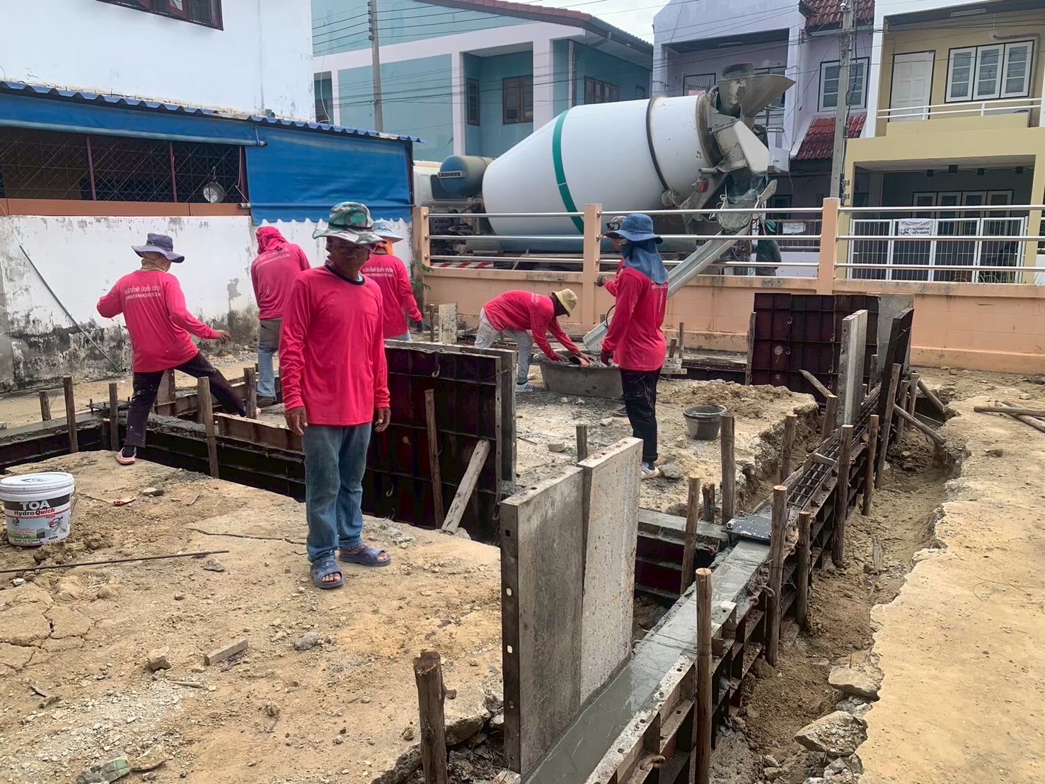 งานต่อเติมศาลาอเนกประสงค์ อบต.ปากแรต อ.บ้านโป่ง