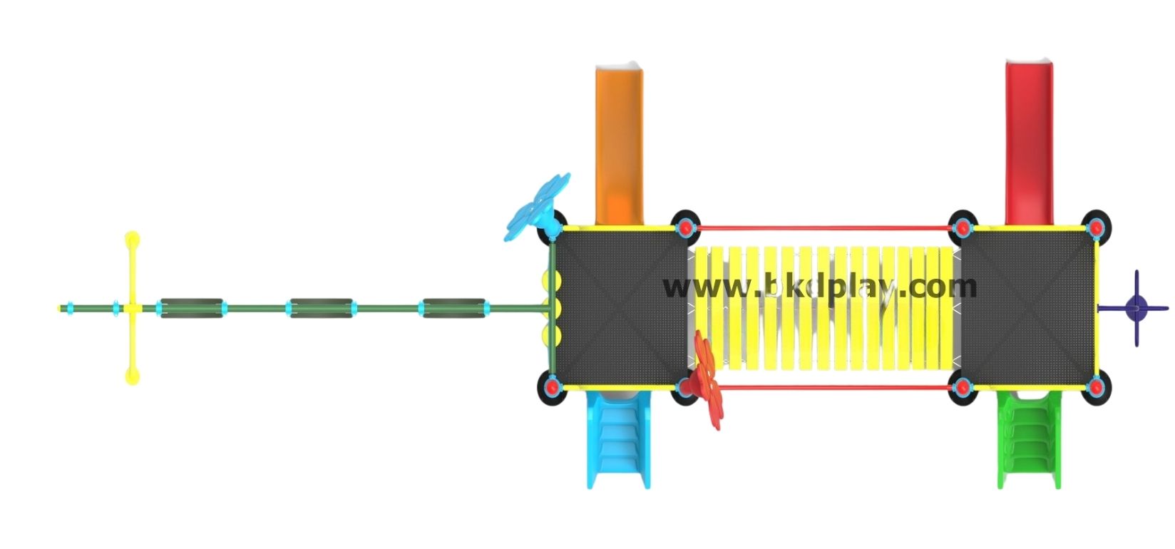 ชุดหอสะพานแขวนชิงช้ายางสไลด์ 70, เครื่องเล่นสนามกลางแจ้ง , เครื่องเล่นสนามแบบเหล็ก,ชิงช้า,สไลเดอร์,OutdoorPlayground, ราคาโรงงาน สินค้าสั่งผลิต 10-20 วัน