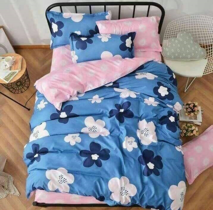 ❀✿พิเศษสุดๆลดราคา💥ชุดเครื่องนอนครบเซ็ต+ผ้านวม#ลายดอกไม้#โทนสีฟ้าsocute✿❀#Minimalstyle