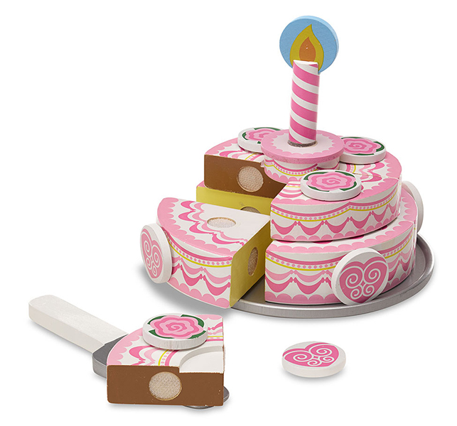 ชุดแต่งหน้าเค้ก ส่งเสริมการเล่นแบบสวมบทบาท เสริมสร้างจินตนาการในตัวเอง Triple-Layer Party Cake Melissa&Doug, ของเล่นเสริมพัฒนาการ, ของเล่น