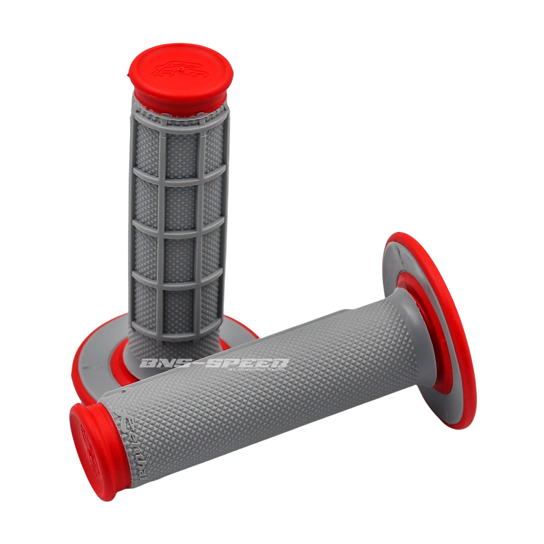 ปลอกแฮนด์ Renthal MX Dual Compound Grips 1/2 Waffle GREY/RED