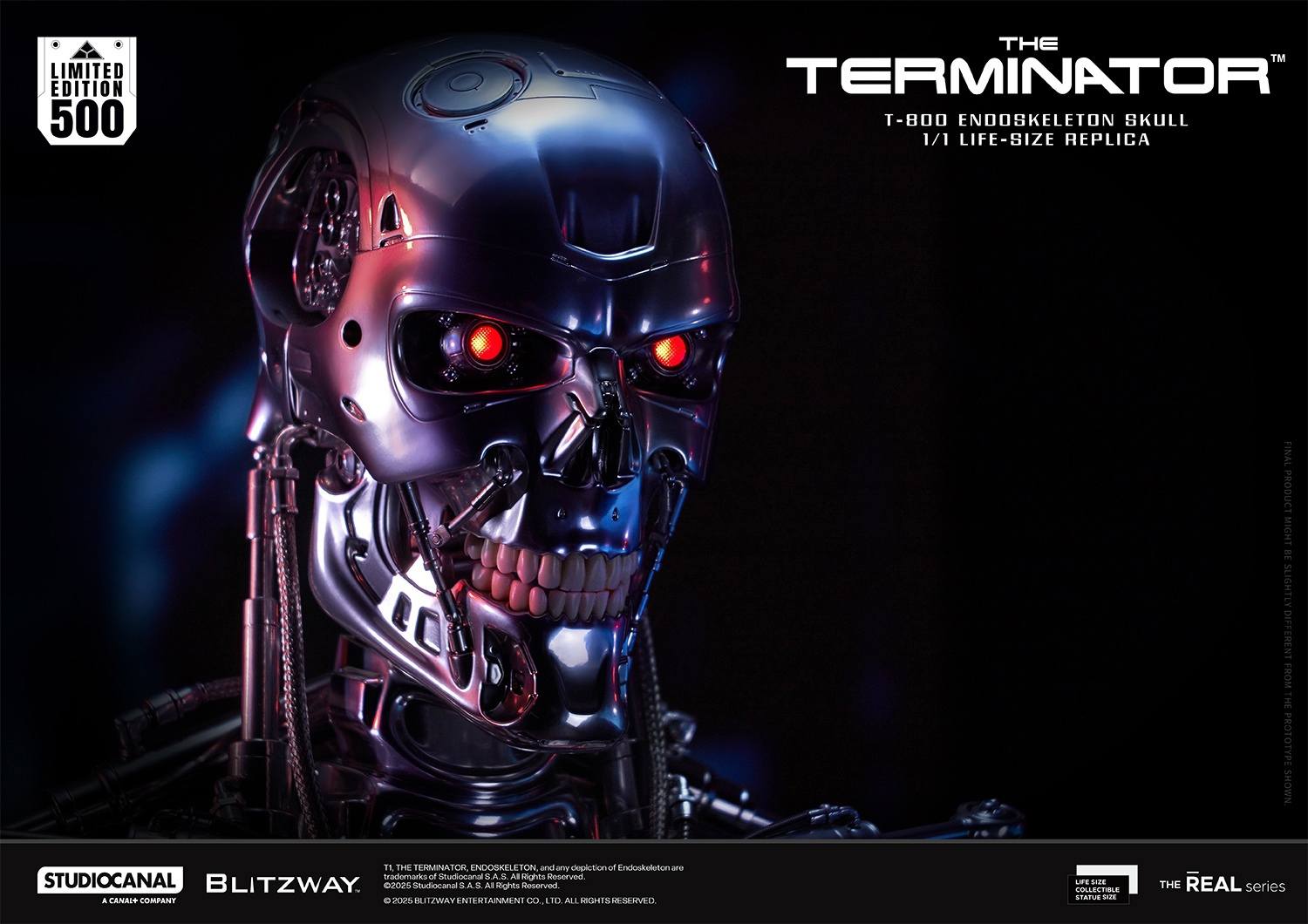[สั่งจอง]BLITZWAY BW-LS-40201 1/1 : Terminator T-800 Bust Endoskeleton Life Size Replica