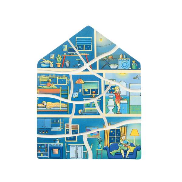 ปริศนาภาพในบ้านกลางวัน และกลางคืน ,ของเล่นเสริมทักษะ,ของเล่นเด็ก, สื่อการสอนอนุบาล,พร้อมส่ง