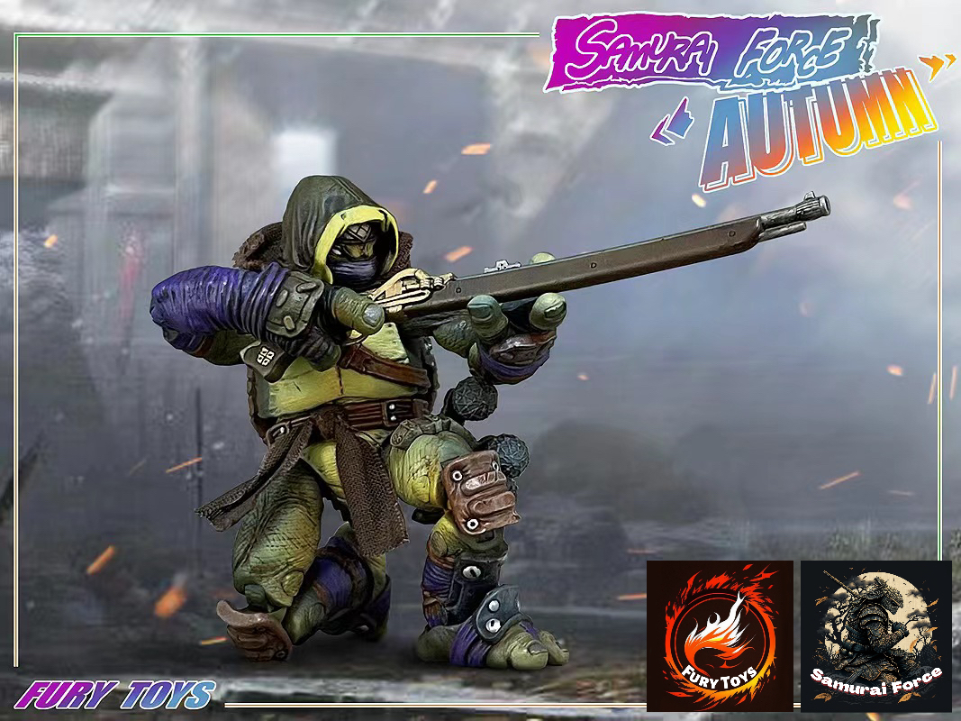 [พร้อมส่ง]Fury toys 1/12 : Samurai Force Wave 2 - Musketman Autumn (เต่านินจา)+(อุปกรณ์เสริม)