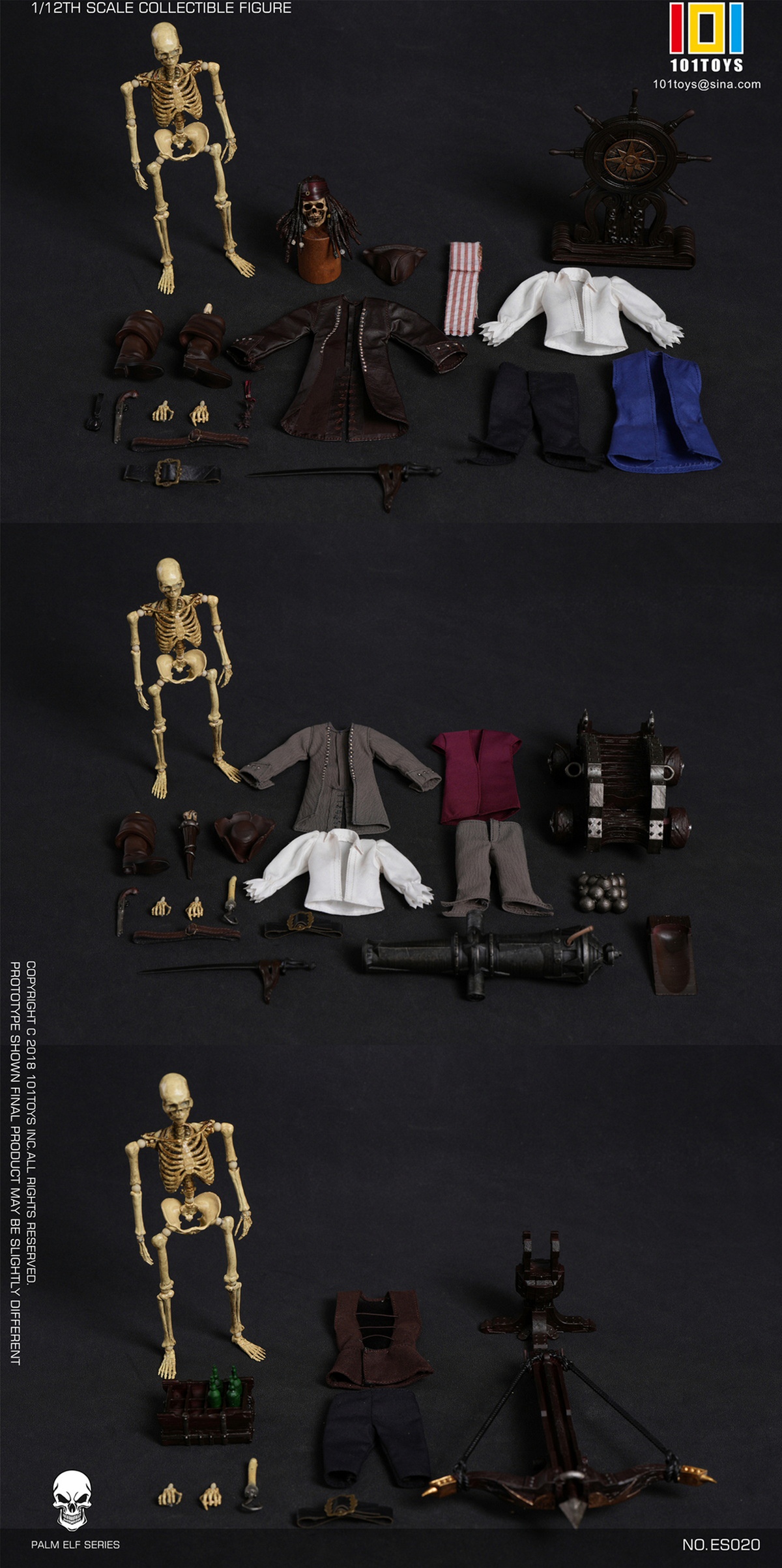 [สั่งจอง]101TOYS 1/12 : PALM ELF SERIES - Skeleton Pirate