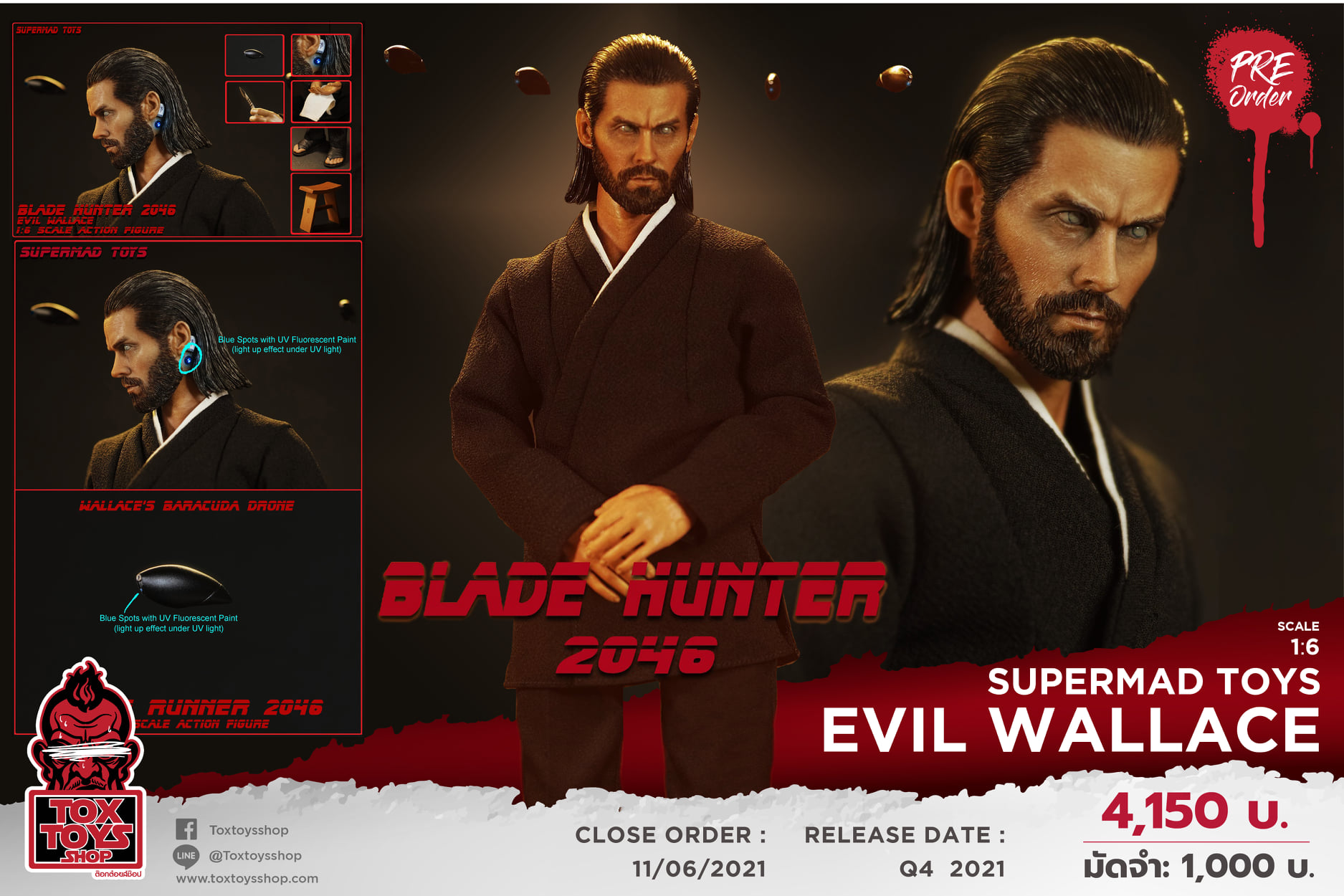 [สั่งจอง]SUPERMAD TOYS 1/6 : Blade Hunter 2046 - Evil Wallace