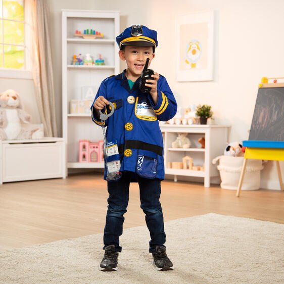 ชุดแฟนซีตำรวจ ฟรีไซส์ 3-6 ขวบ สูง 100-135 cm Melissa & Doug Police Role Play Costume Set รุ่น4835 ของเล่นเสริมพัฒนาการเด็ก
