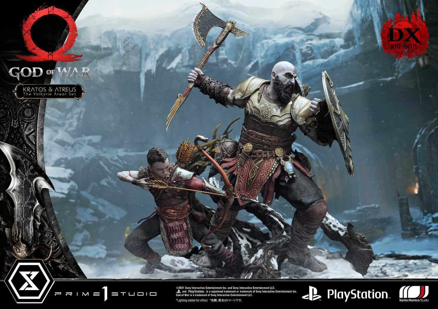 [สั่งจอง]Prime 1 Studio UPMGOW-03DX 1/4 : God of War - Kratos & Atreus The Valkyrie Armor Set (Deluxe Version)