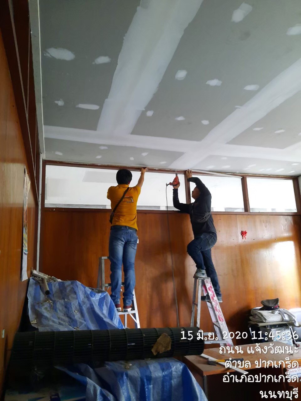 ดุริยางค์ตำรวจ(ปากเกร็ด) ปรับปรุงหลังคา,ฝ้า,เพดาน