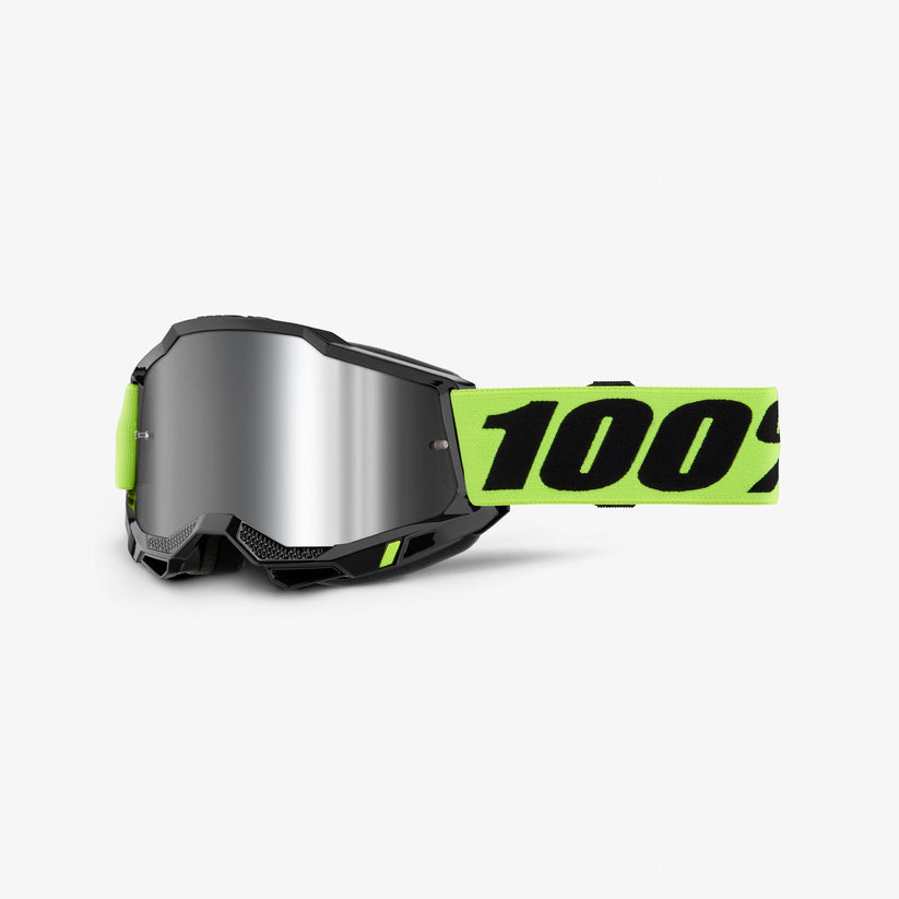 แว่น 100% Accuri 2 Goggle - Neon Yellow Mirror Silver / Clear Lens