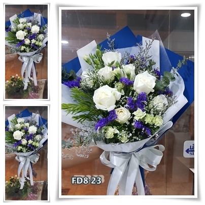 FD8-23 : ช่อกุหลาบขาว
