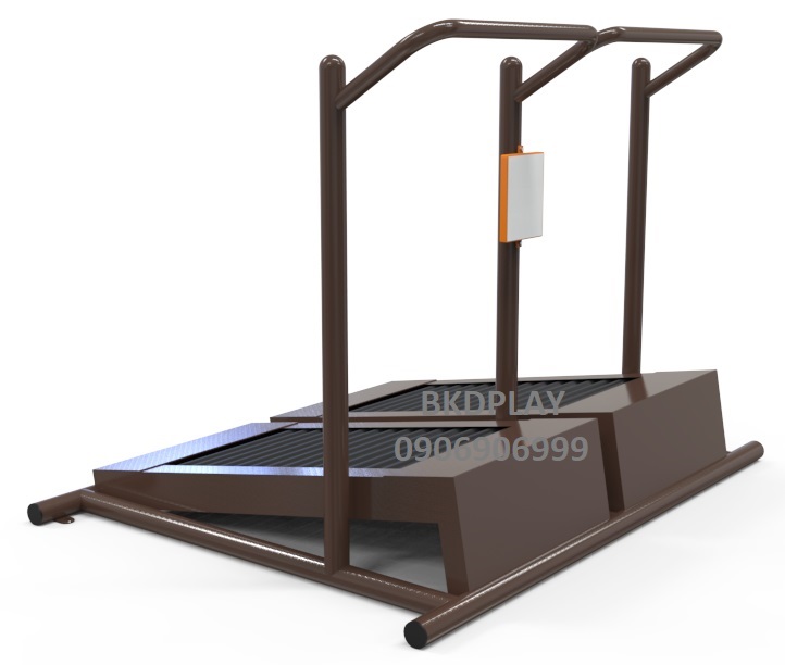 เครื่องออกกำลังกายกลางแจ้งผู้ใหญ่,บริหารขา (แบบลู่เดินลูกกลิ้ง),ลานกีฬาอเนกประสงค์ ,สวนสาธารณะ ,เทศบาล ,หมู่บ้าน ,ผลิตในไทย ,สั่งทำตามสีที่ต้องการได้ ขนาด 180x100x110 ซม.