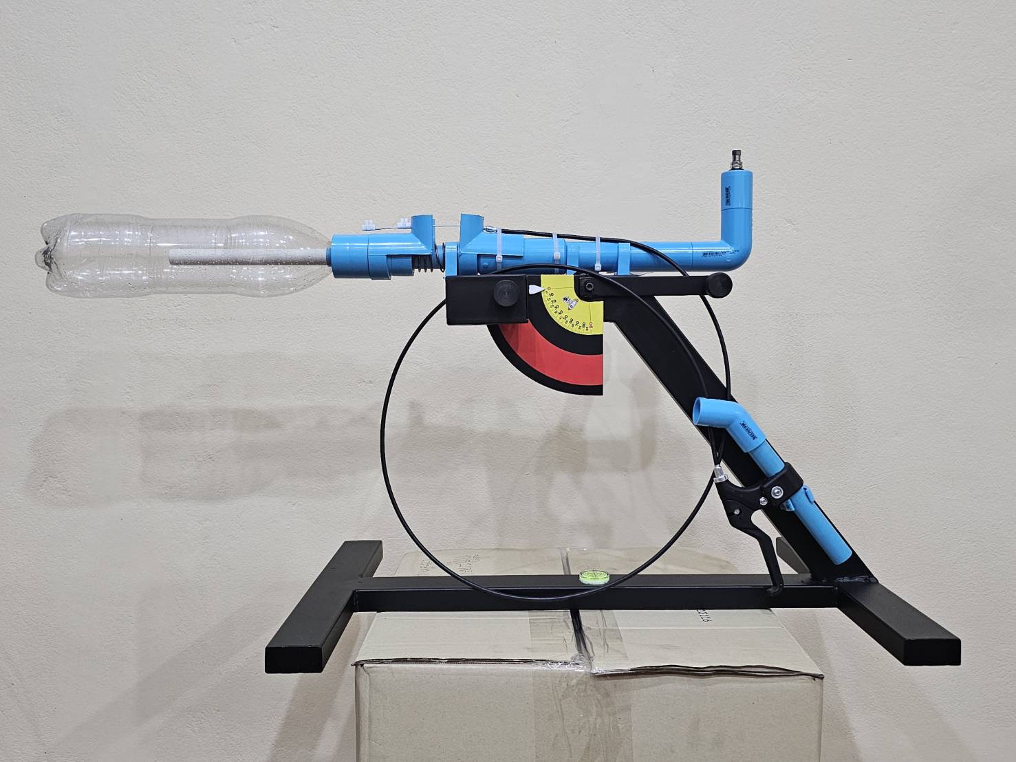 ฐานยิงจรวดขวดน้ำ แถมที่สูบลม ทดลองวิทยาศาสตร์ทดสอบยิงจรวดขวดน้ำ สื่อการสอนเด็กประถม มัธยม ช่างเทคนิค ปวช ปวส ใช้ในการแข่งขันยิงจรวดขวดน้ำ