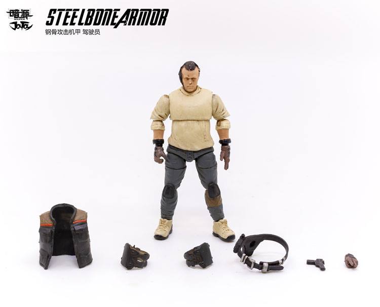 [สั่งจอง]หุ่นจักรกลกระดูกเหล็กทะเลทราย JOYTOY 51921012 1/25 Steel bone armour （Sand）