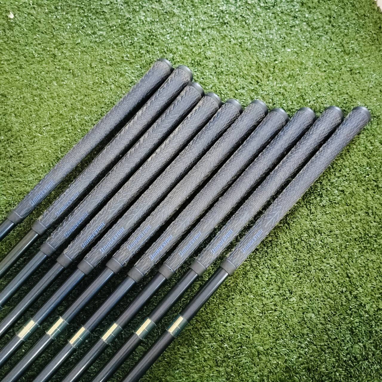 ชุดเหล็ก BRIDGESTONE JOE MODEL เหล็ก FORGED CAVITY พรีเมี่ยมญี่ปุ่น มีเหล็ก 3 - 9 PW AW SW ชุดใหญ่ 10 ชิ้น!!! ไม้กอล์ฟพรีเมี่ยมมือสอง ของแท้ By NakaraLuxurious