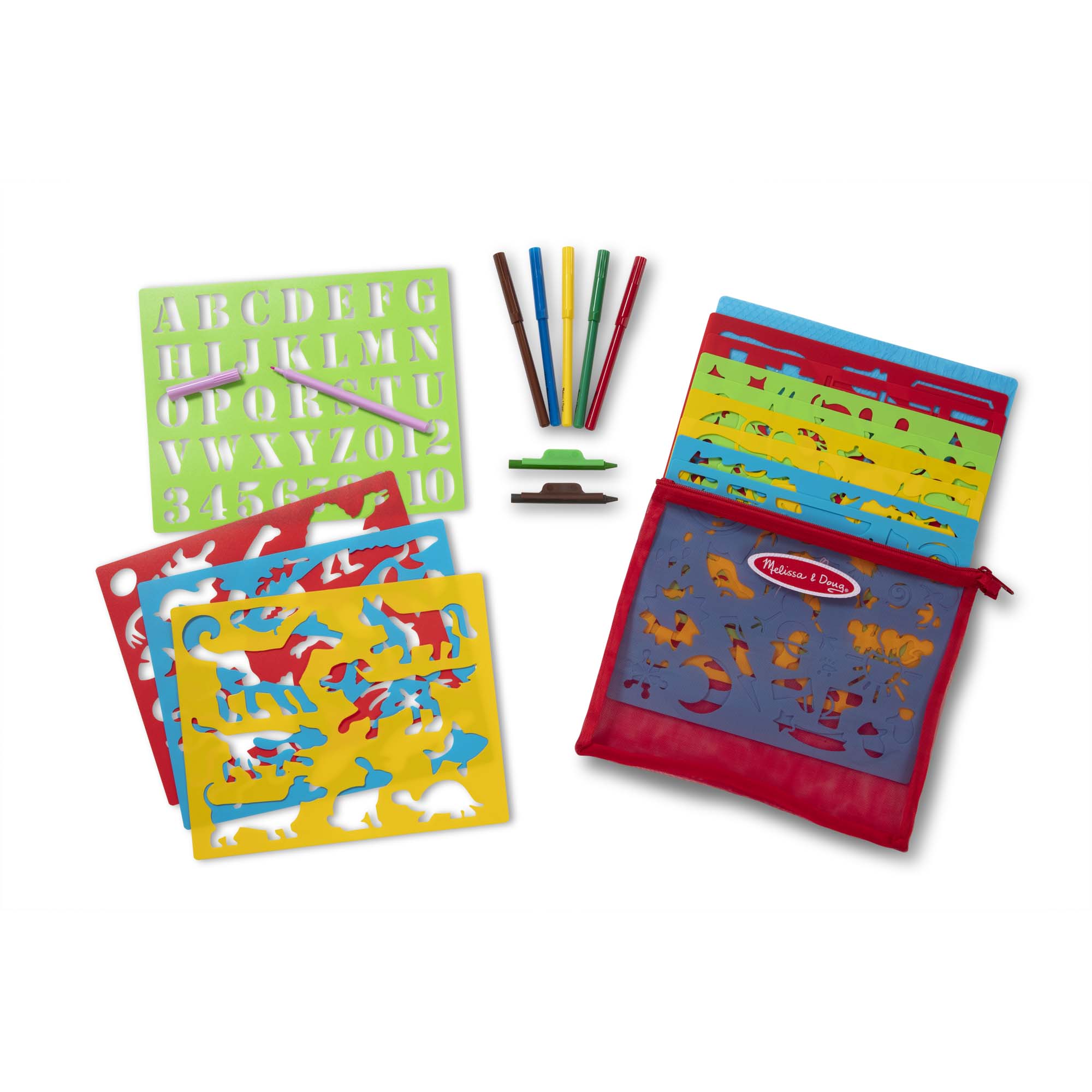 ชุดกิจกรรมศิลปะ ลายฉลุ ส่งเสริมความคิดริเริ่มสร้างสรรค์ ความสนใจในศิลปะ Created by Me! Stencil Art Activity Kit Melissa&Doug, ของเล่นเสริมพัฒนาการ, ของเล่น