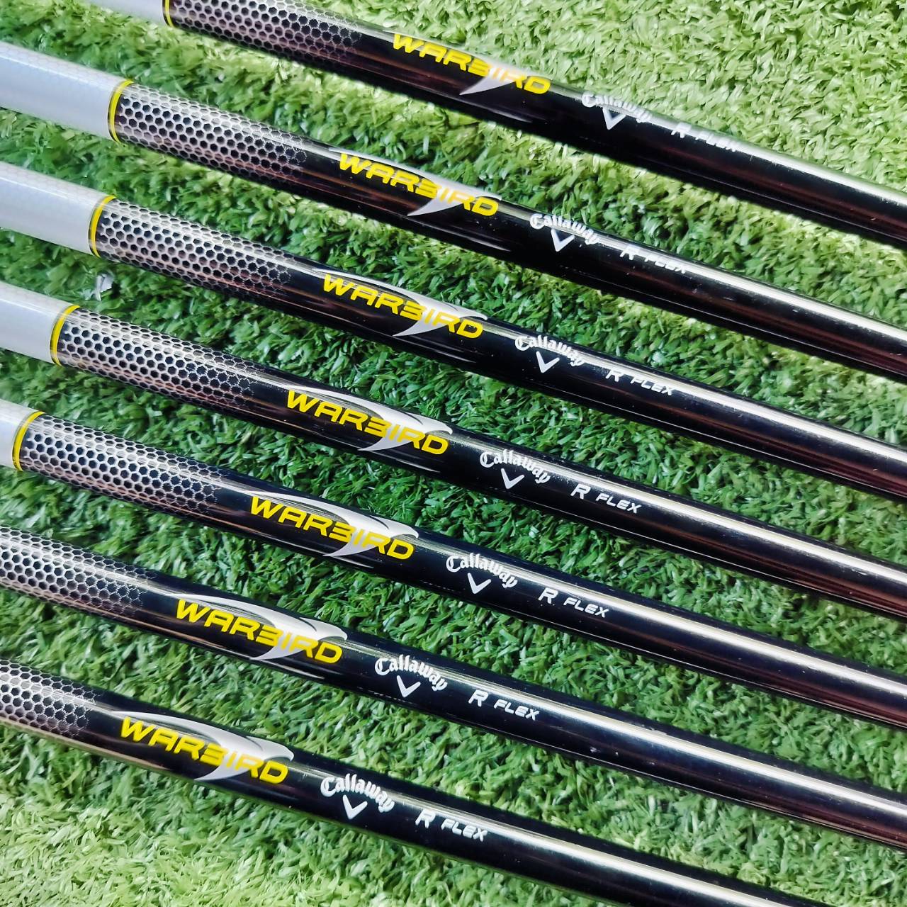ชุดเหล็ก Callaway WAR BIRD มีเหล็ก 5 6 7 8 9 PW SW ค่ะ ก้านกราไฟต์ WAR BIRD FLEX R สภาพสวยมาก เดิมๆทุกชิ้นเลยค่ะ ไม้กอล์ฟพรีเมี่ยมมือสอง ของแท้ By NakaraLuxurious