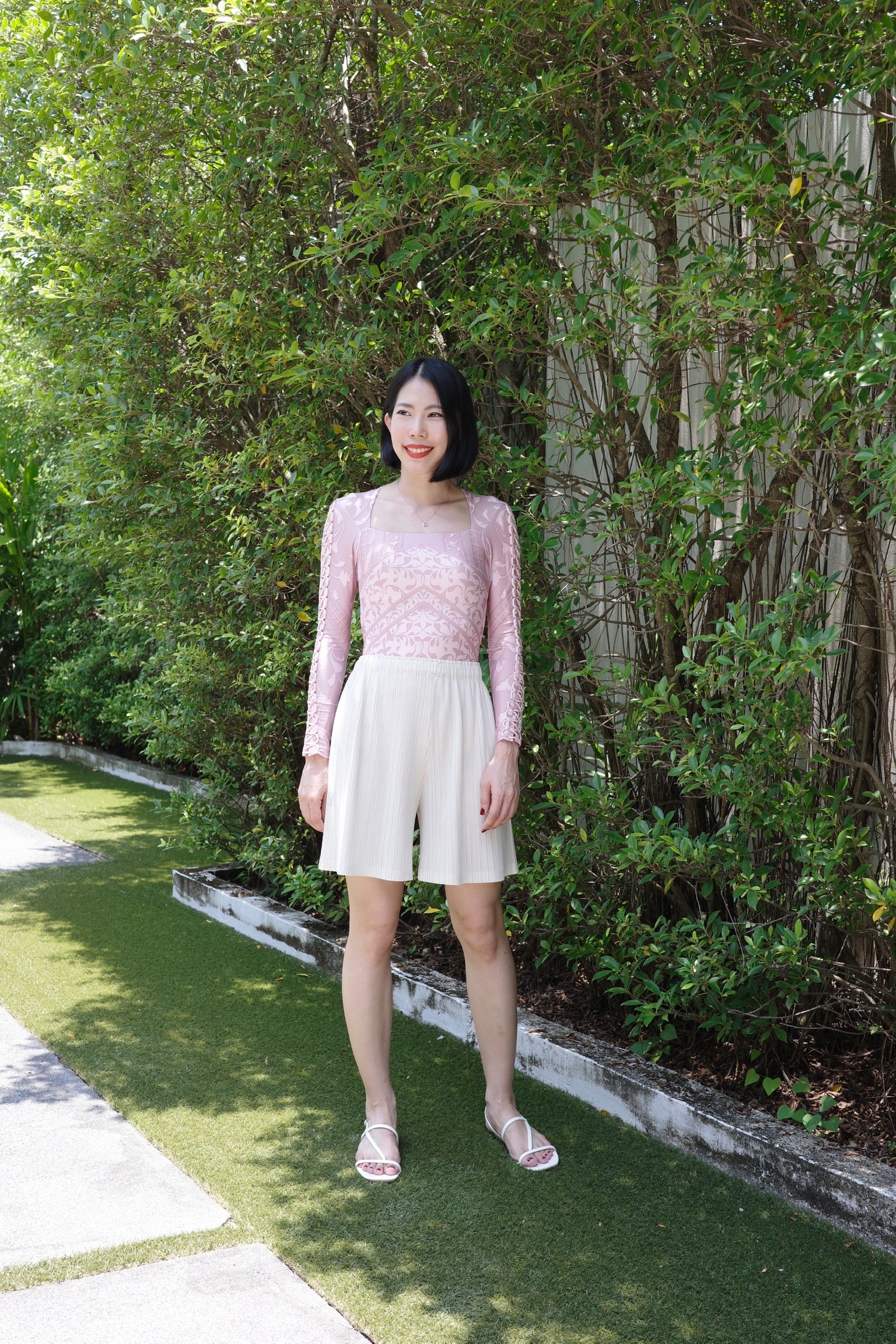 2MUAY BASIC รุ่น GJO7718 กางเกงอัดพลีทงานคุณภาพ BASIC SHORT PLEATED PANTS 12สี FREE SIZE