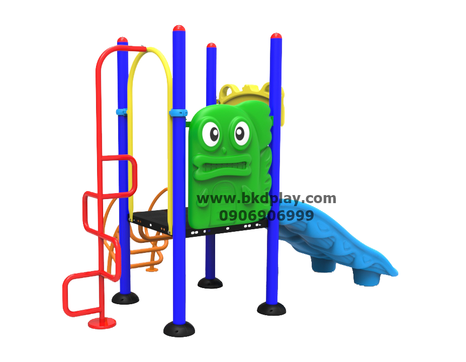 ชุดหอสไลด์-ปีนป่ายอนุบาล-6 เครื่องเล่นสนามกลางแจ้ง เครื่องเล่นสนามเหล็กพร้อมเครื่องออกกำลังกายเด็ก สั่งผลิต 10-20 วัน ขนาด180x290x200 ซม.