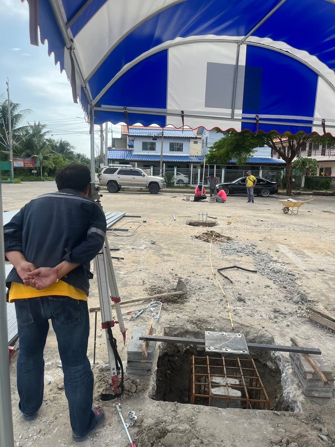 งานสร้างหลังคาคลุมเมรุ วัดบางแพรก