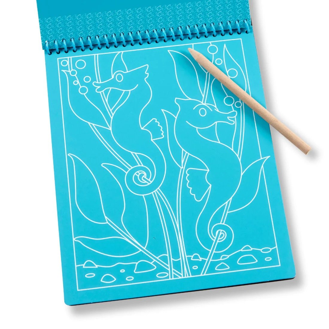 ชุดศิลปะขูดกระดาษ ตีมสัตว์น้ำใต้ทะเล พกพาง่าย Melissa & Doug On the Go Scratch Art Color Reveal Pad - Sea Life