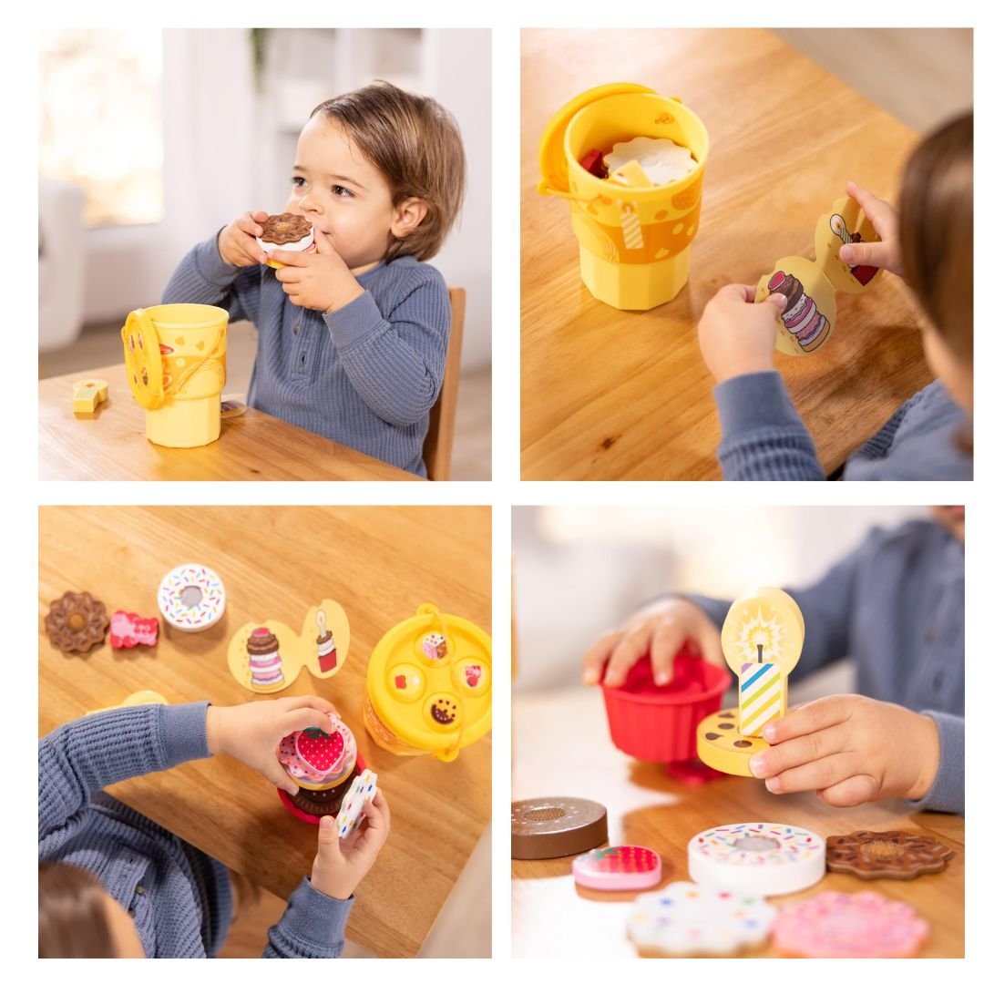 ของเล่นทำเค้ก คุ๊กกี้ คัพเค้ก มีเวลโคร่ 12ชิ้น Melissa & Doug Play to Go Cake & Cookies Play Set