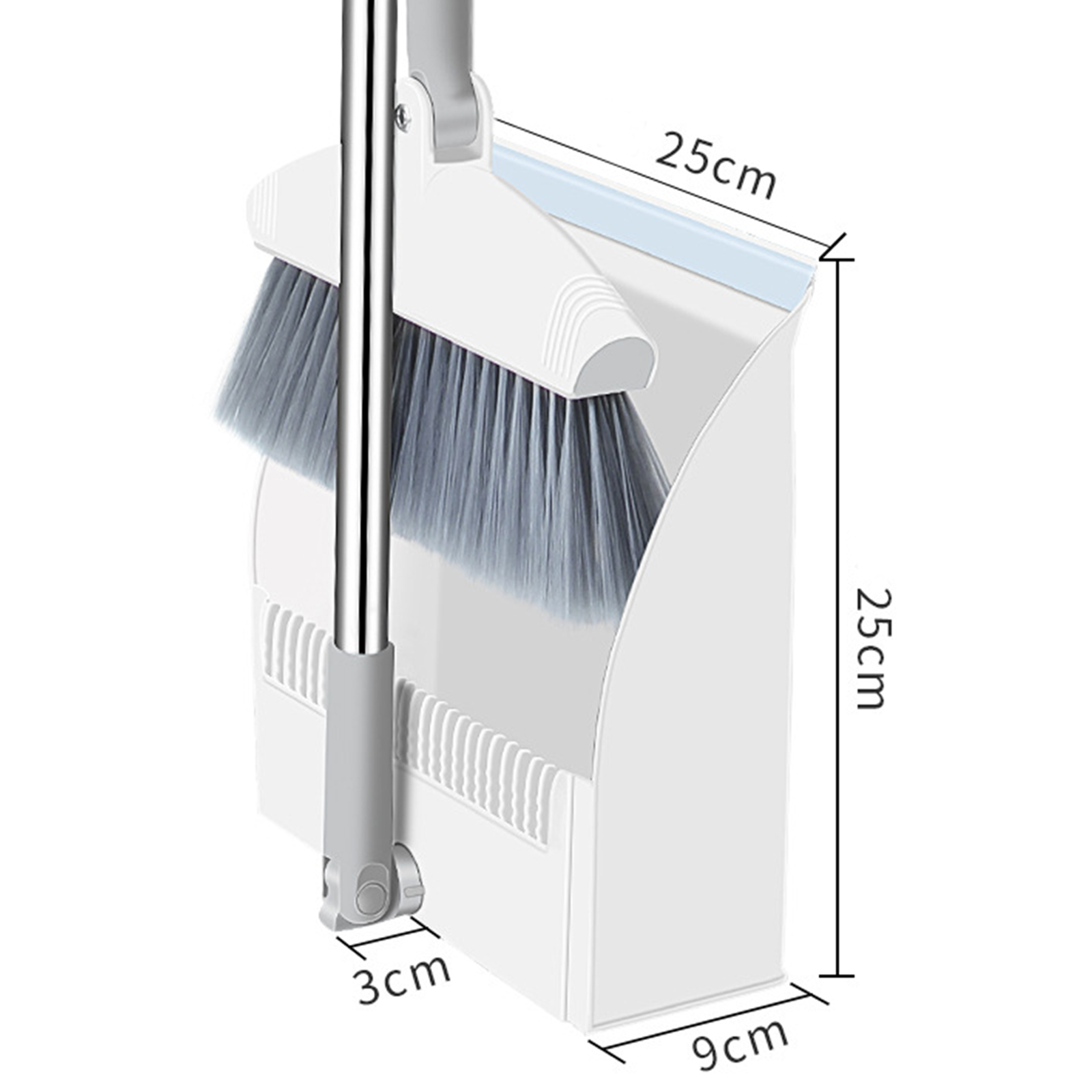 ชุดไม้กวาด+ที่ตักขยะ รุ่นพับได้ ไม้กวาดปรับองศาการกวาดได้ ที่ตักขยะพับได้ ประหยัดพื้นที่ ดีไซน์สวย