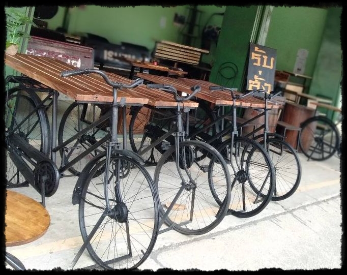 #BICYCLE Design#เฟอร์นิเจอร์จักรยานวินเทจ #เฟอร์นิเจอร์ตกแต่งร้านกาแฟ
