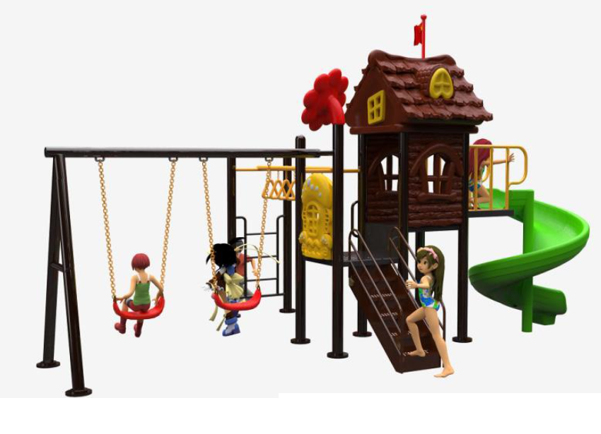 เครื่องเล่นสนามกลางแจ้ง, ชุดบ้านสีน้ำตาล พร้อมชิงช้าและบาร์โหน สนามเด็กเล่น ,เครื่องเล่นสนามกลางแจ้งในร่มราคาถูก, เครื่องเล่นสนามปฐมวัย, playground, outdoorplaygroundครุภัณฑ์สนามเด็กเล่น, สพฐ,โครงการโรงเรียนประชารัฐ ทำงบประมาณ70,000 บาท