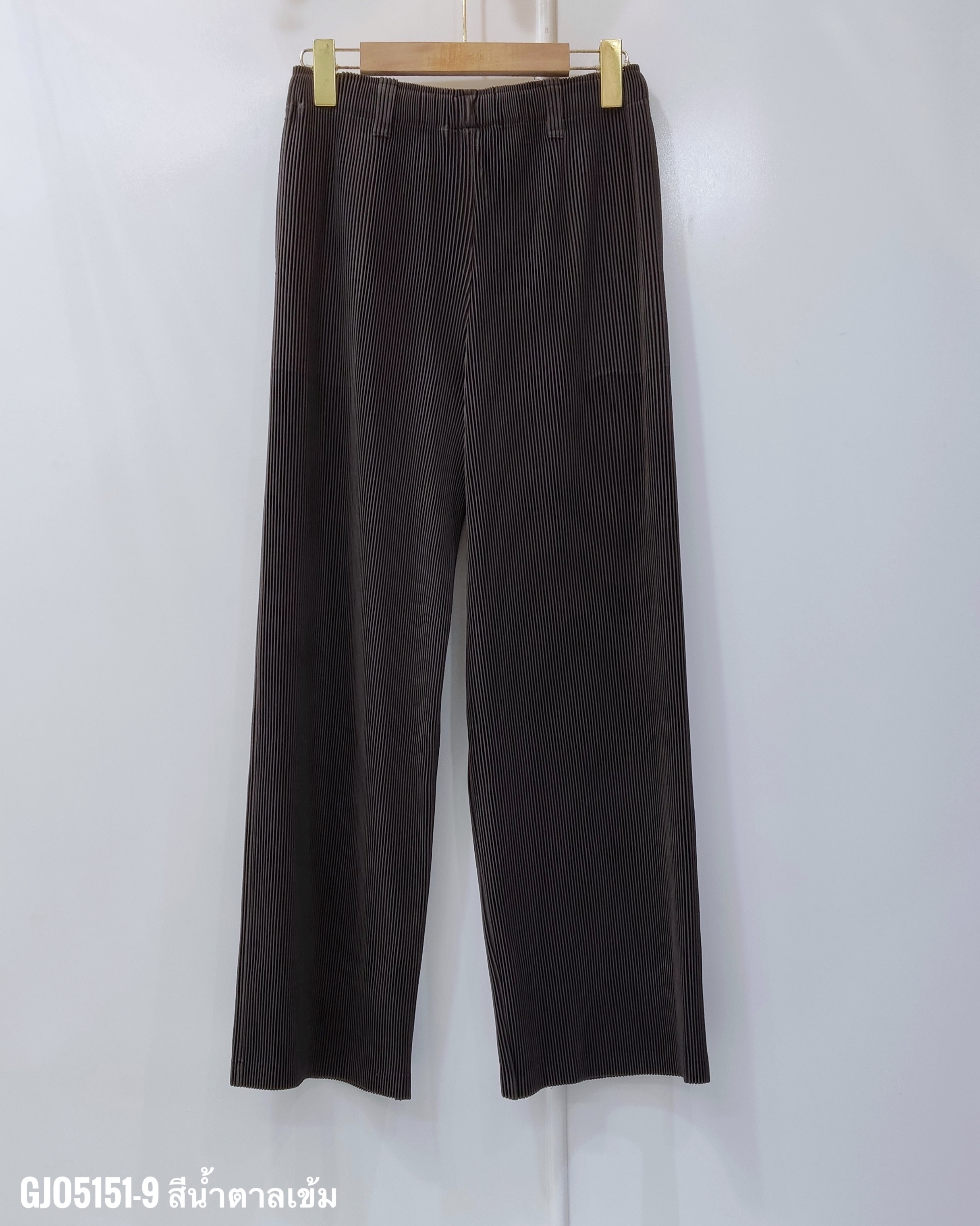 ยาว 37.5 นิ้ว 2MUAY รุ่น GJO5151-9 กางเกงพลีทคุณภาพ THICK STRAIGHT PLEAT PANT 9 สี FREE SIZE