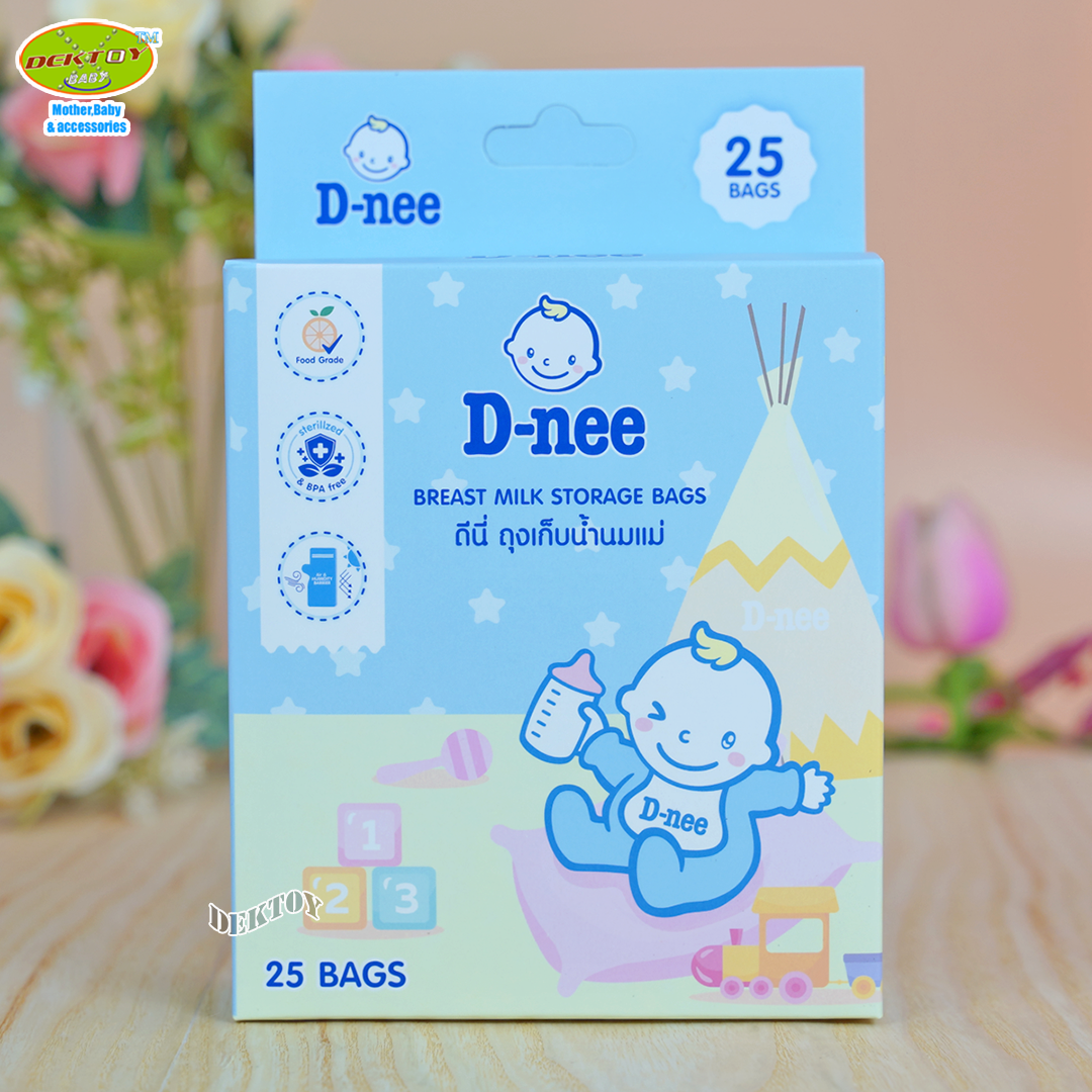 1 กล่อง D-nee ดีนี่ ถุงเก็บน้ำนมแม่ ขนาด 8 ออนซ์ บรรจุ 25 ใบ