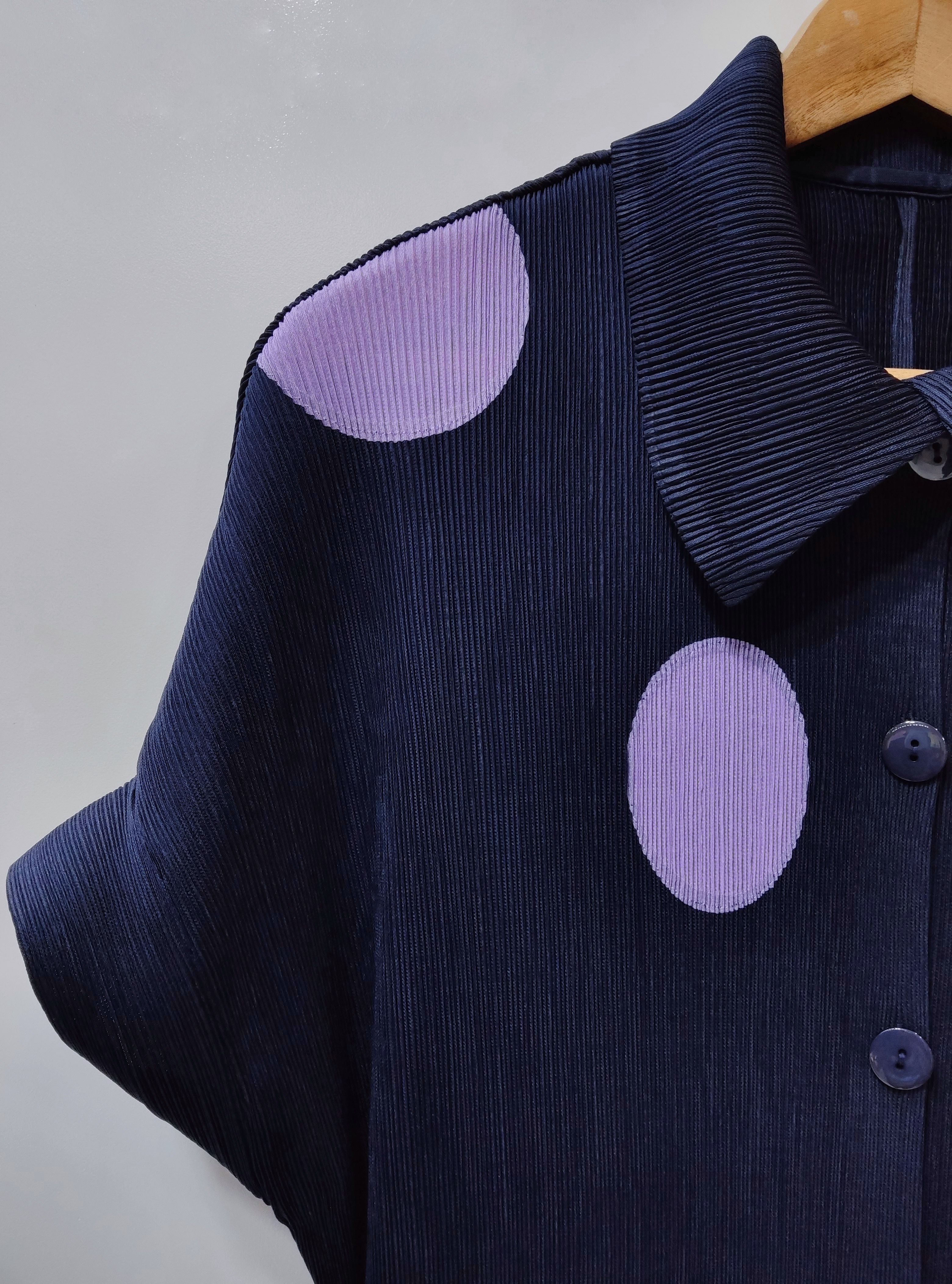 2MUAY รุ่น GM9581 เดรสอัดพลีท POLKA DOT BUTTON FRONT PLEATED DRESS 7 สี FREE SIZE