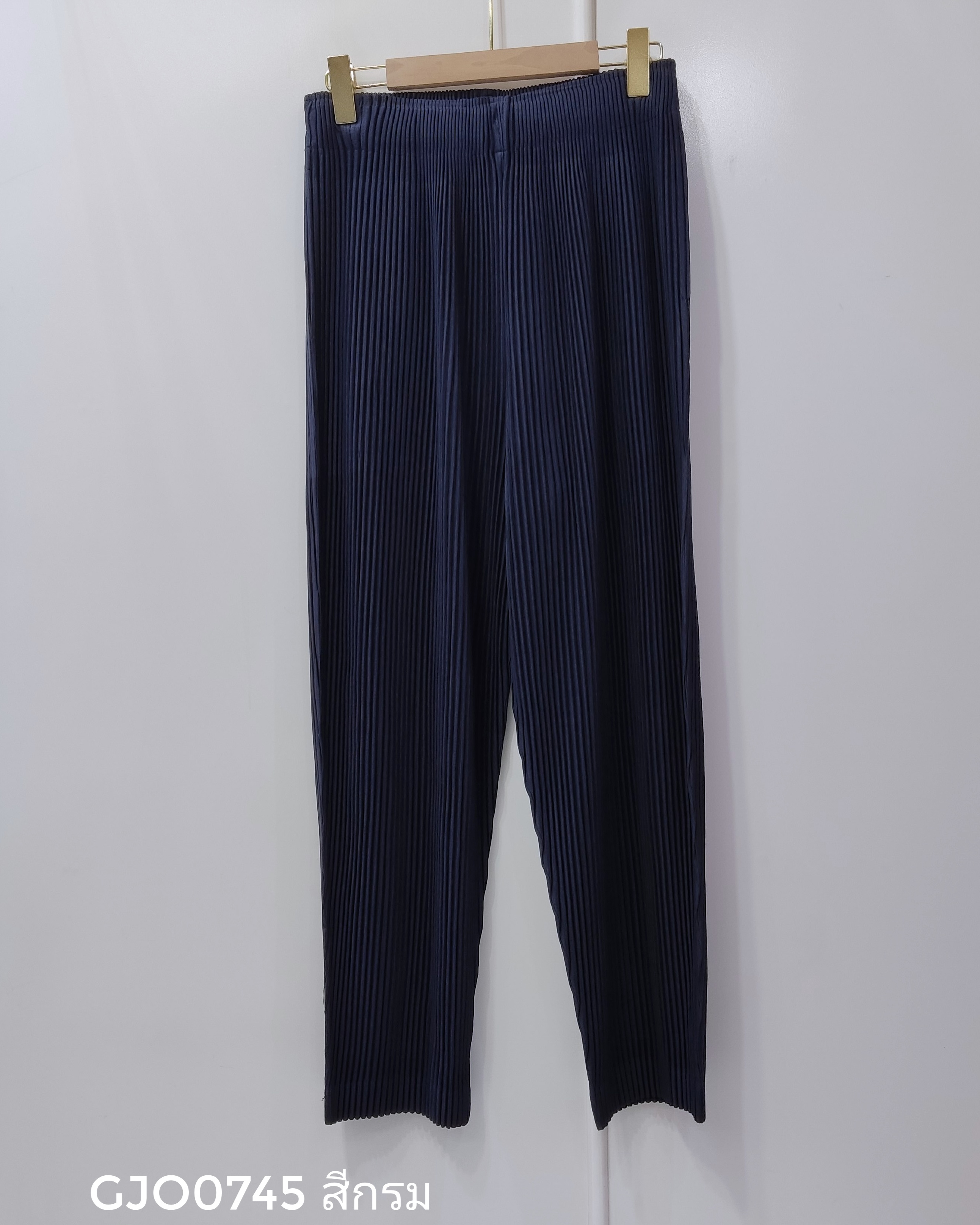 UNISEX ยาว 37.5 นิ้ว 2MUAY รุ่น GM0745 กางเกงอัดพลีท THICK TAPERED PLEATED PANTS 5 สี FREE SIZE